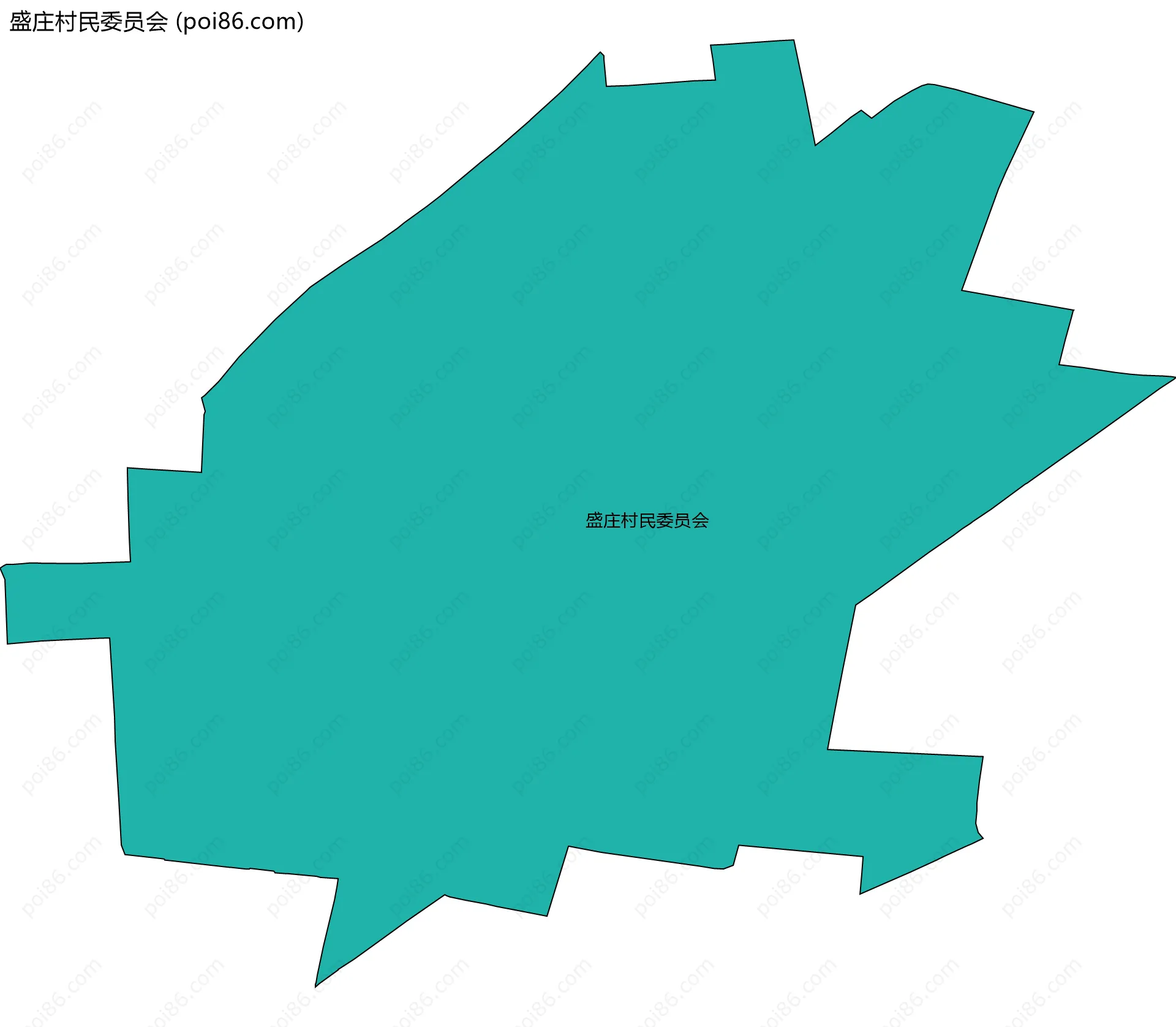 盛庄村民委员会边界地图