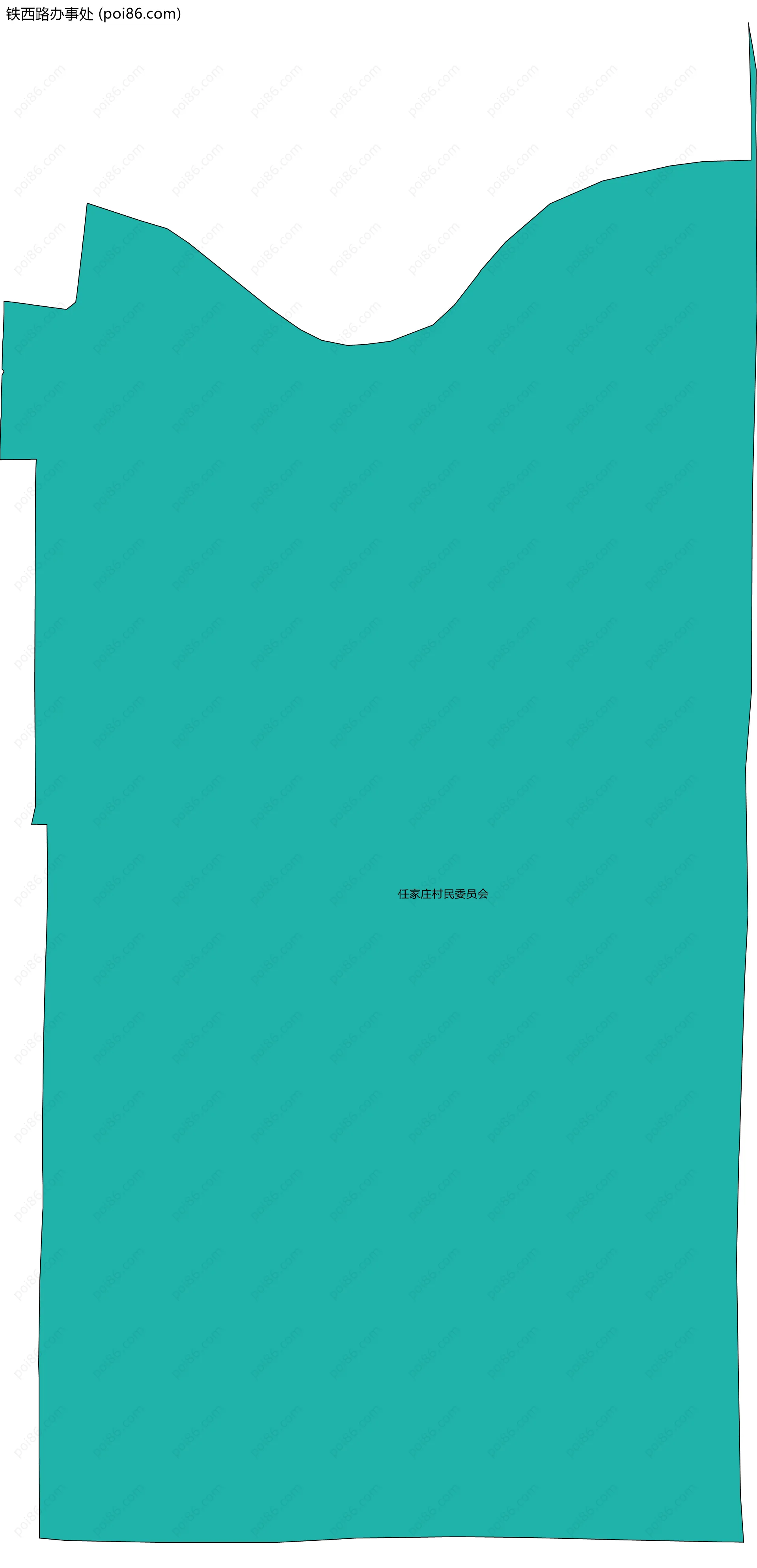 铁西路办事处边界地图(五级行政区划)