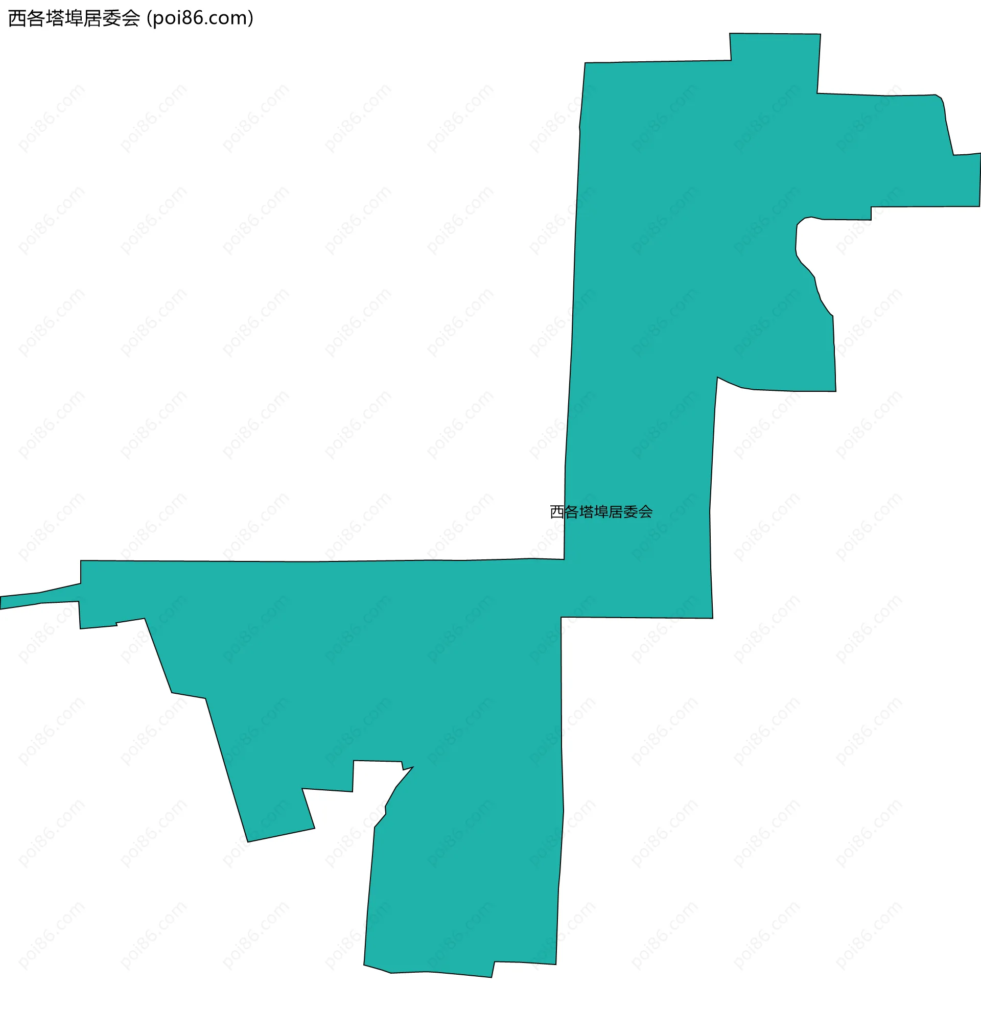 西各塔埠居委会边界地图