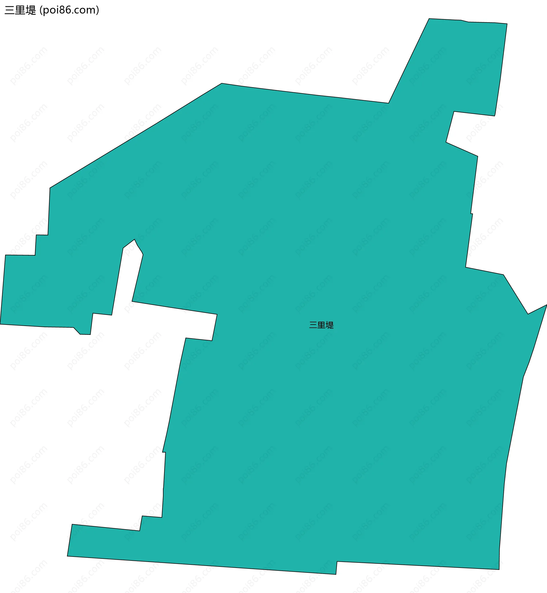 三里堤边界地图