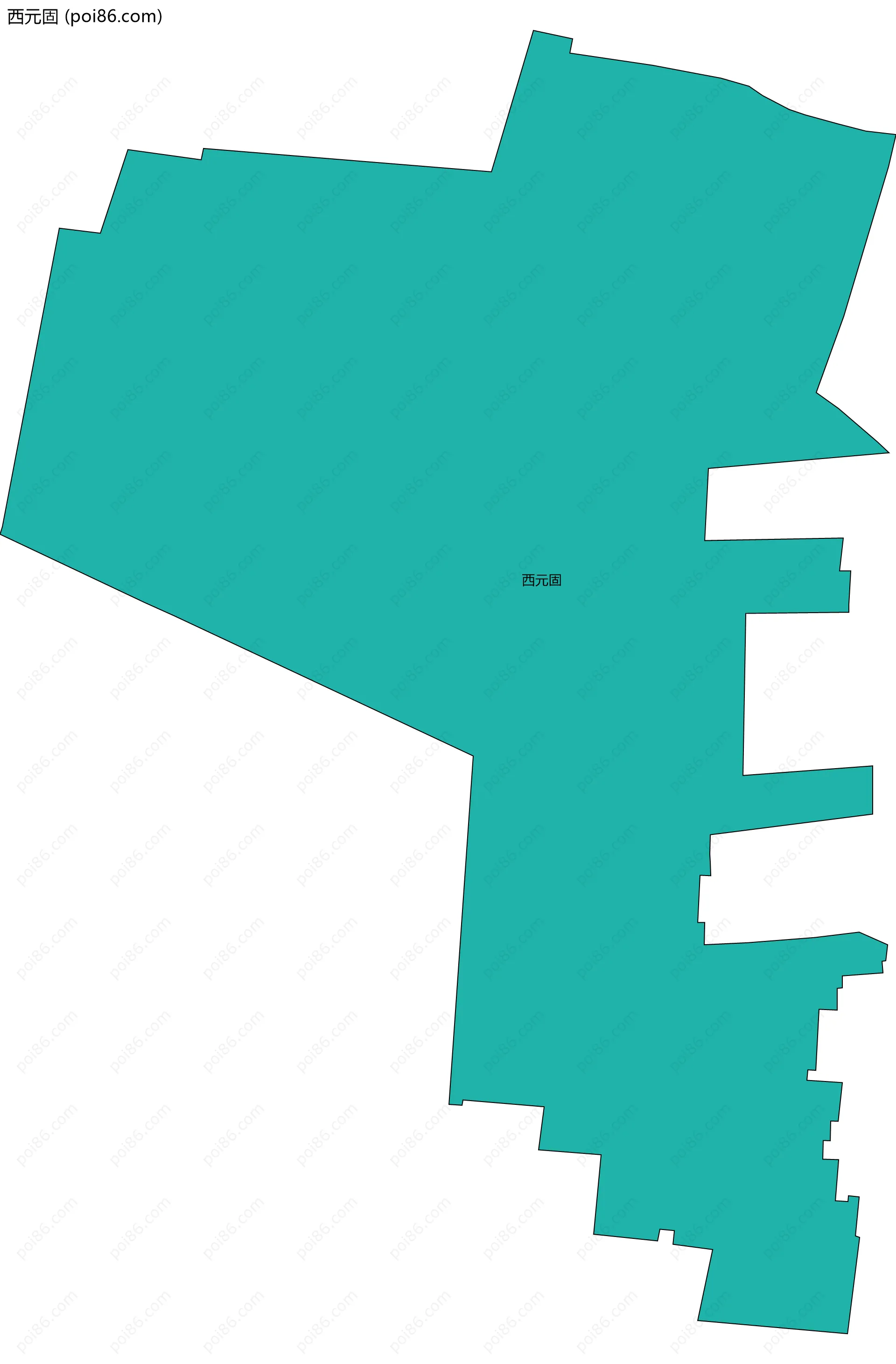 西元固边界地图