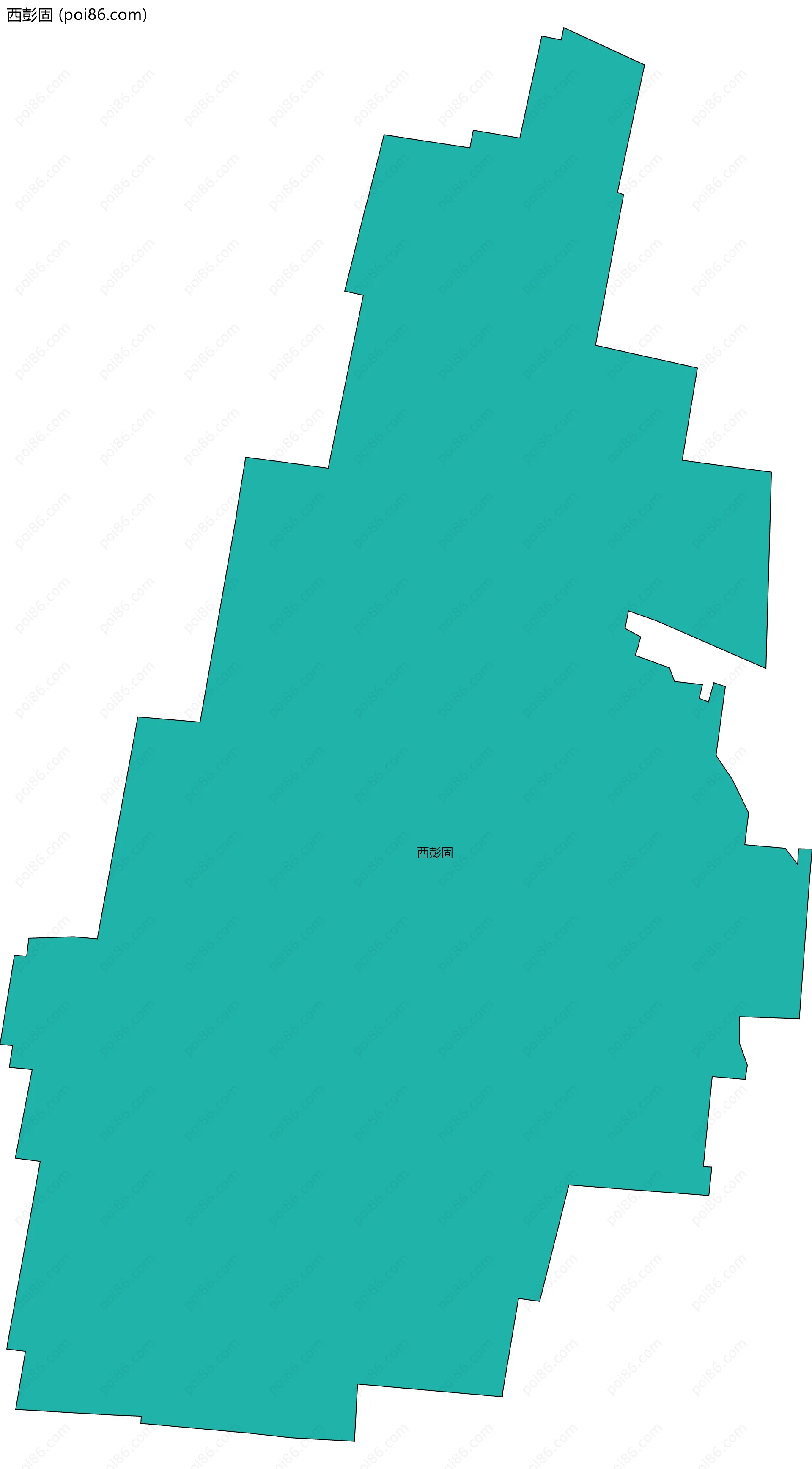 西彭固边界地图