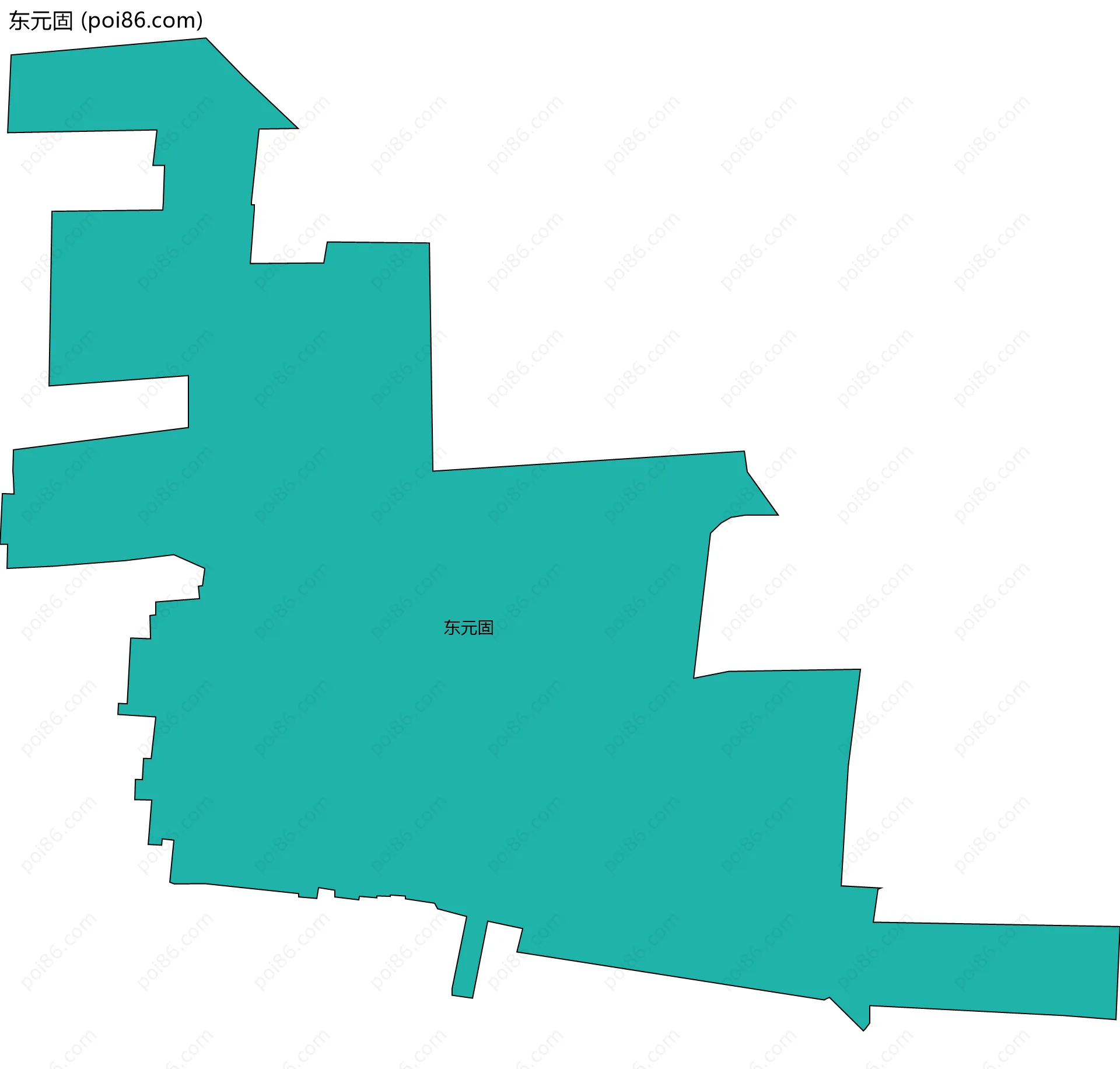 东元固边界地图