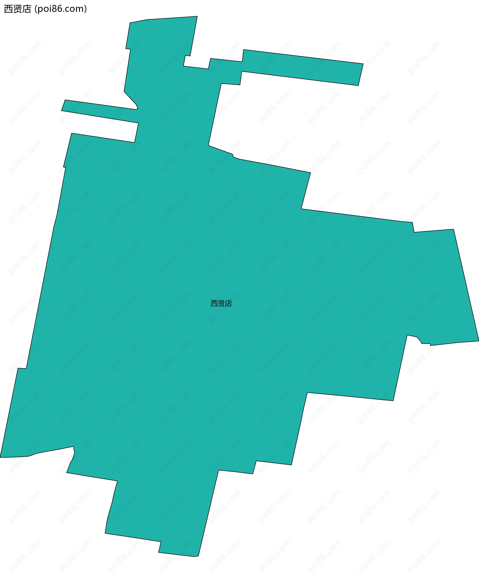 西贤店边界地图