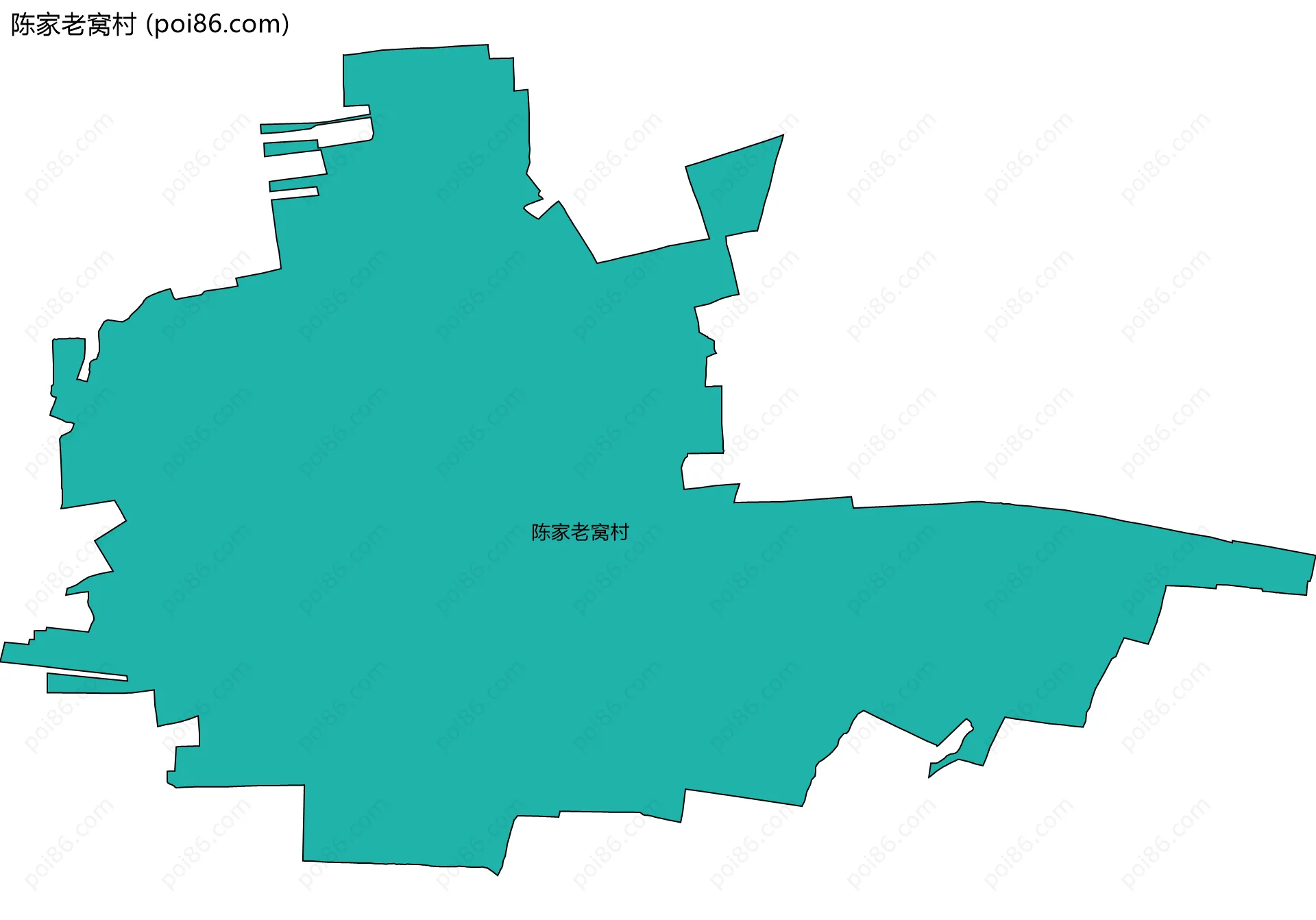 陈家老窝村边界地图