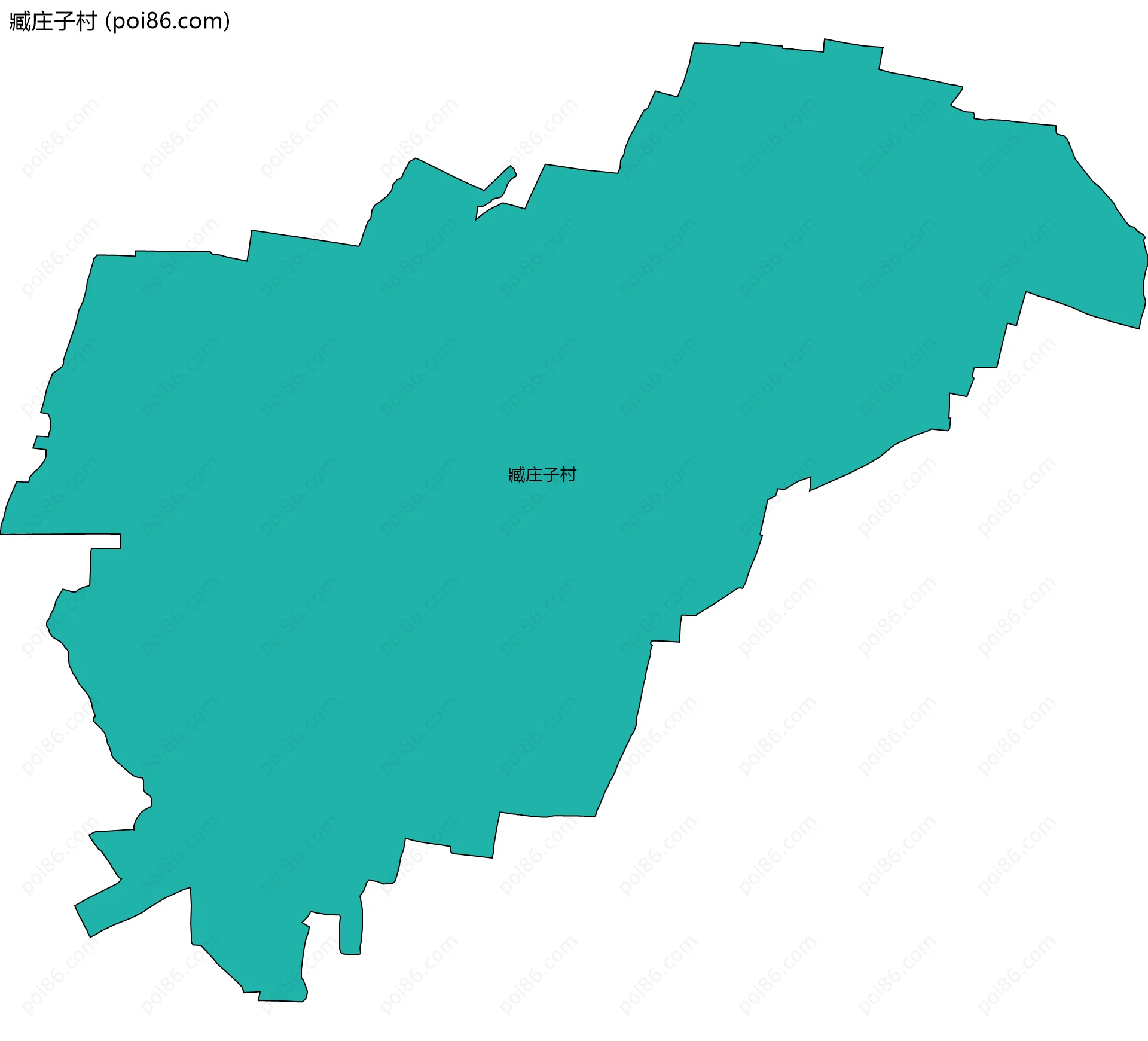 臧庄子村边界地图