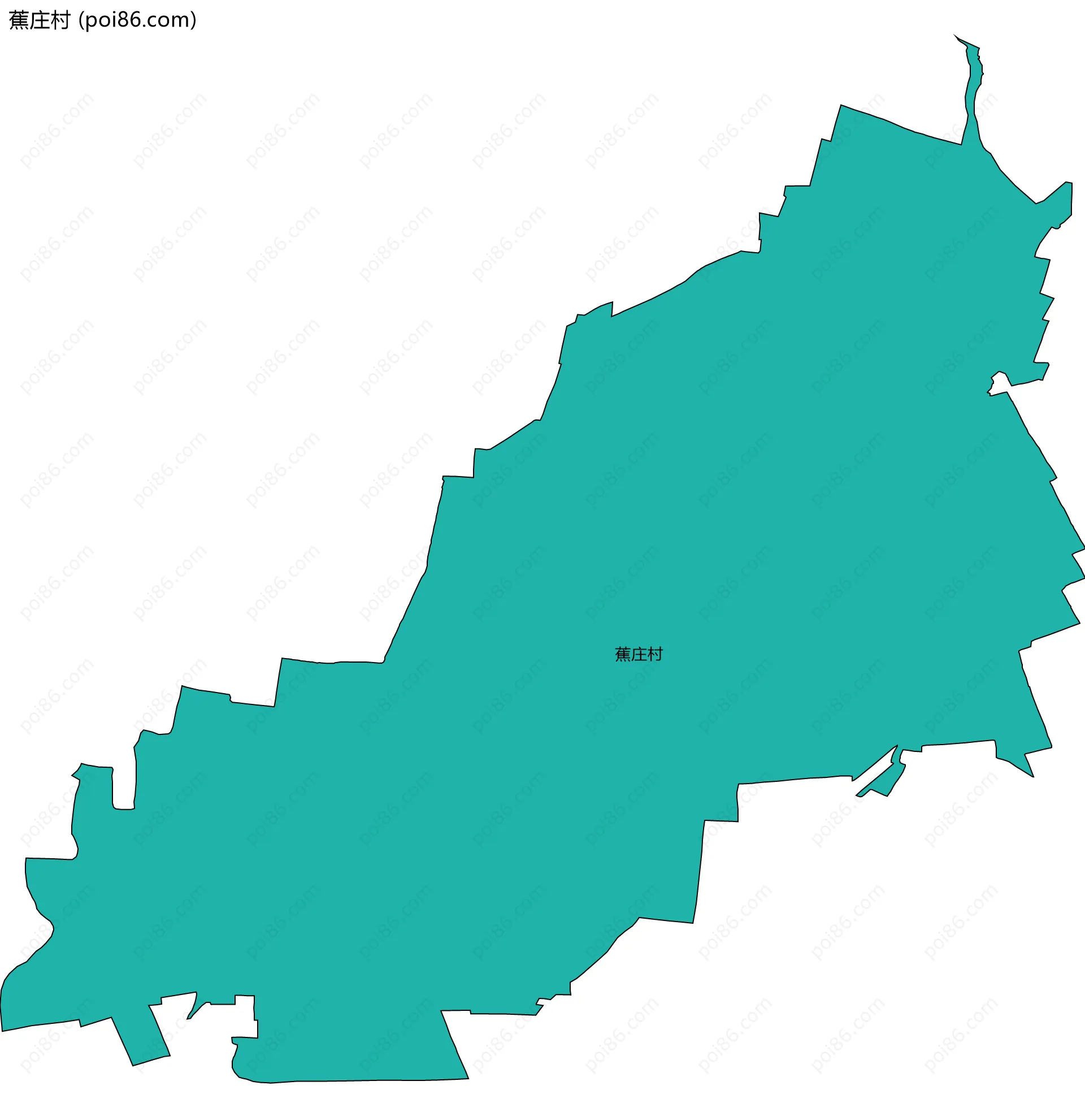 蕉庄村边界地图