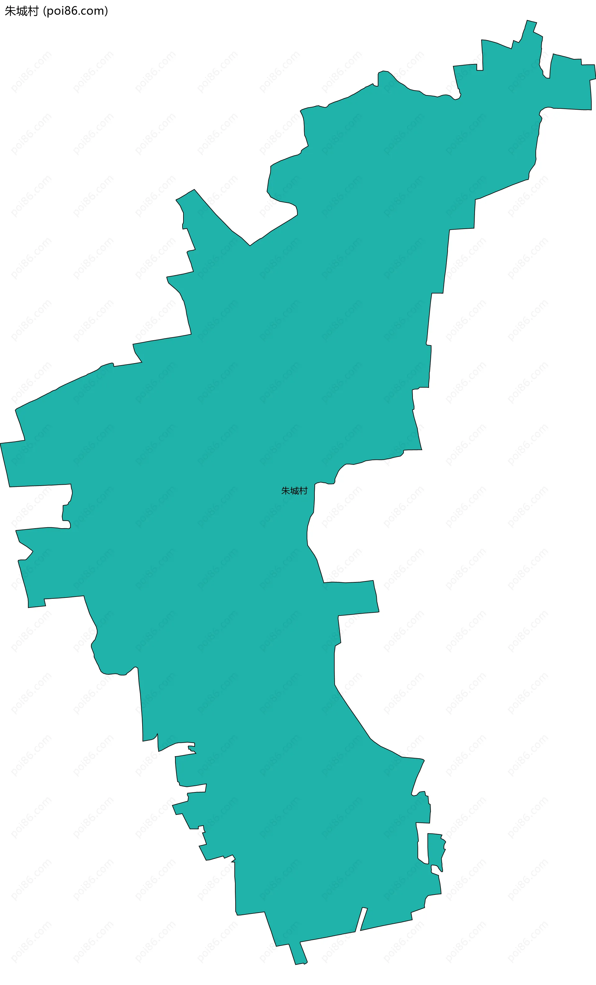 朱城村边界地图