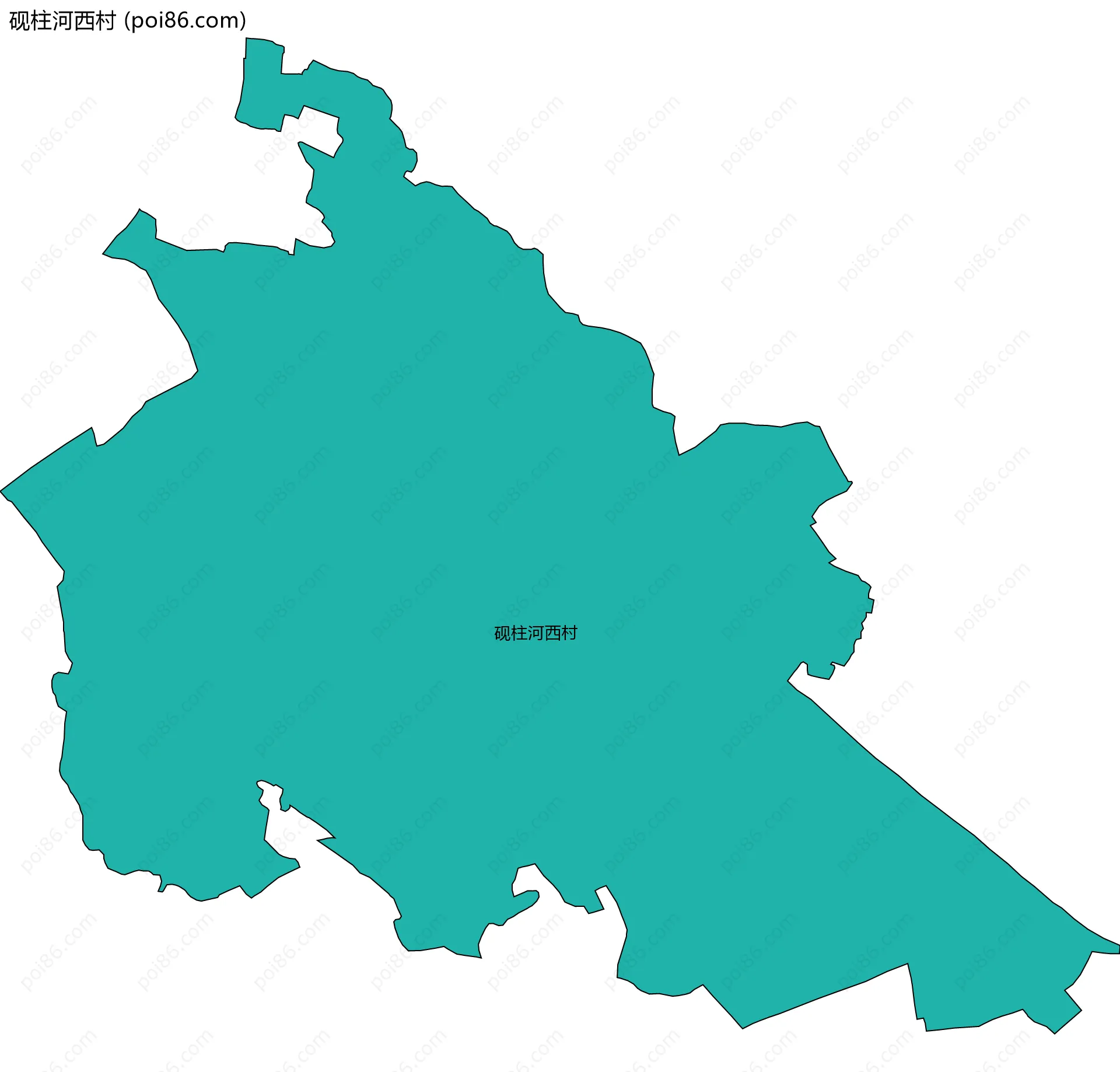 砚柱河西村边界地图