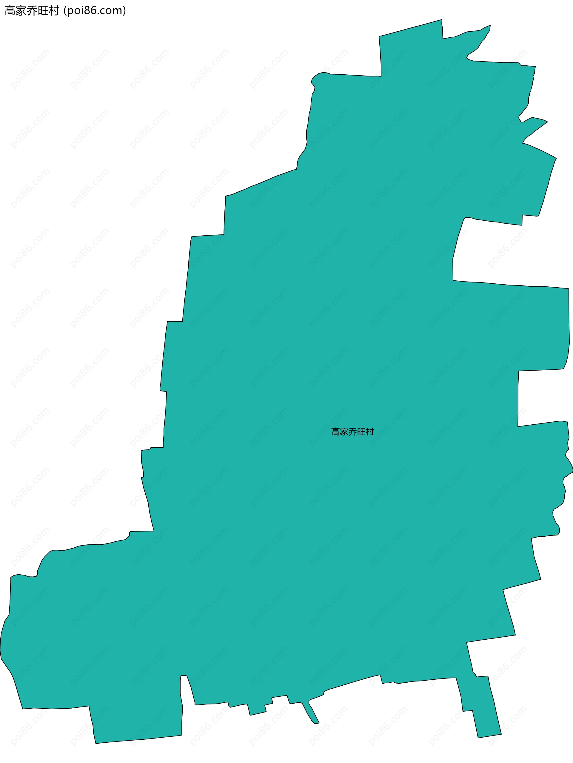 高家乔旺村边界地图