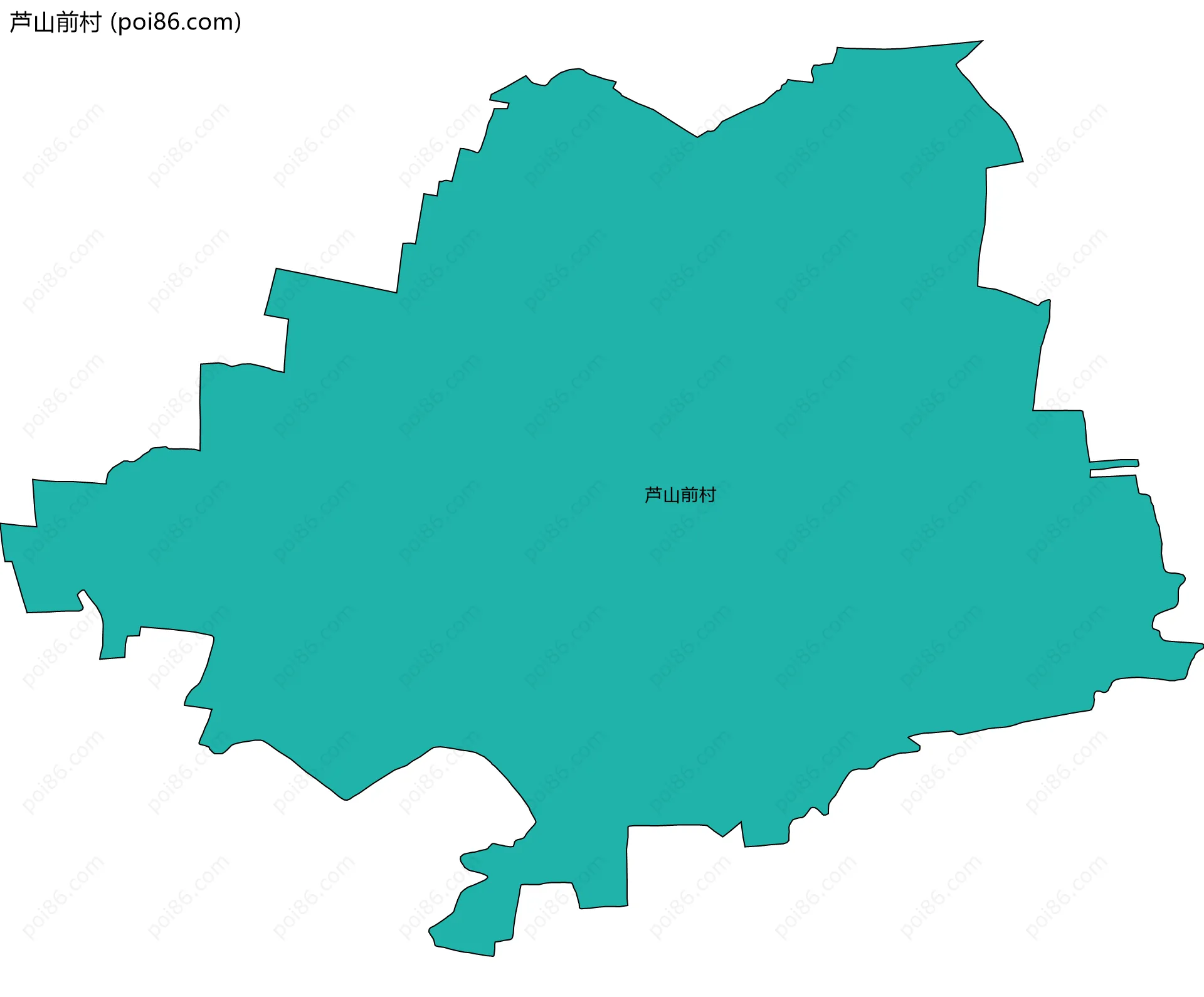 芦山前村边界地图