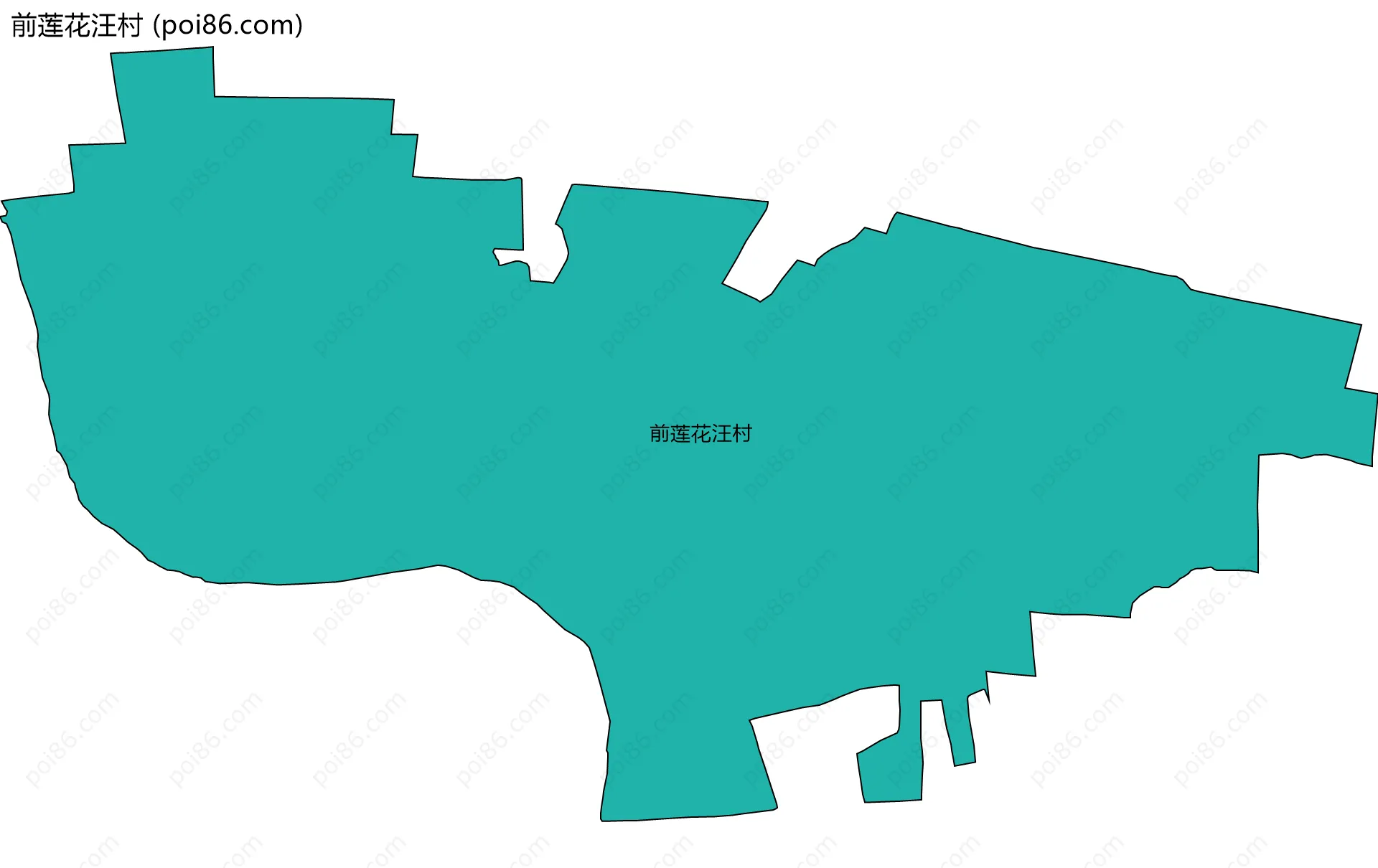前莲花汪村边界地图