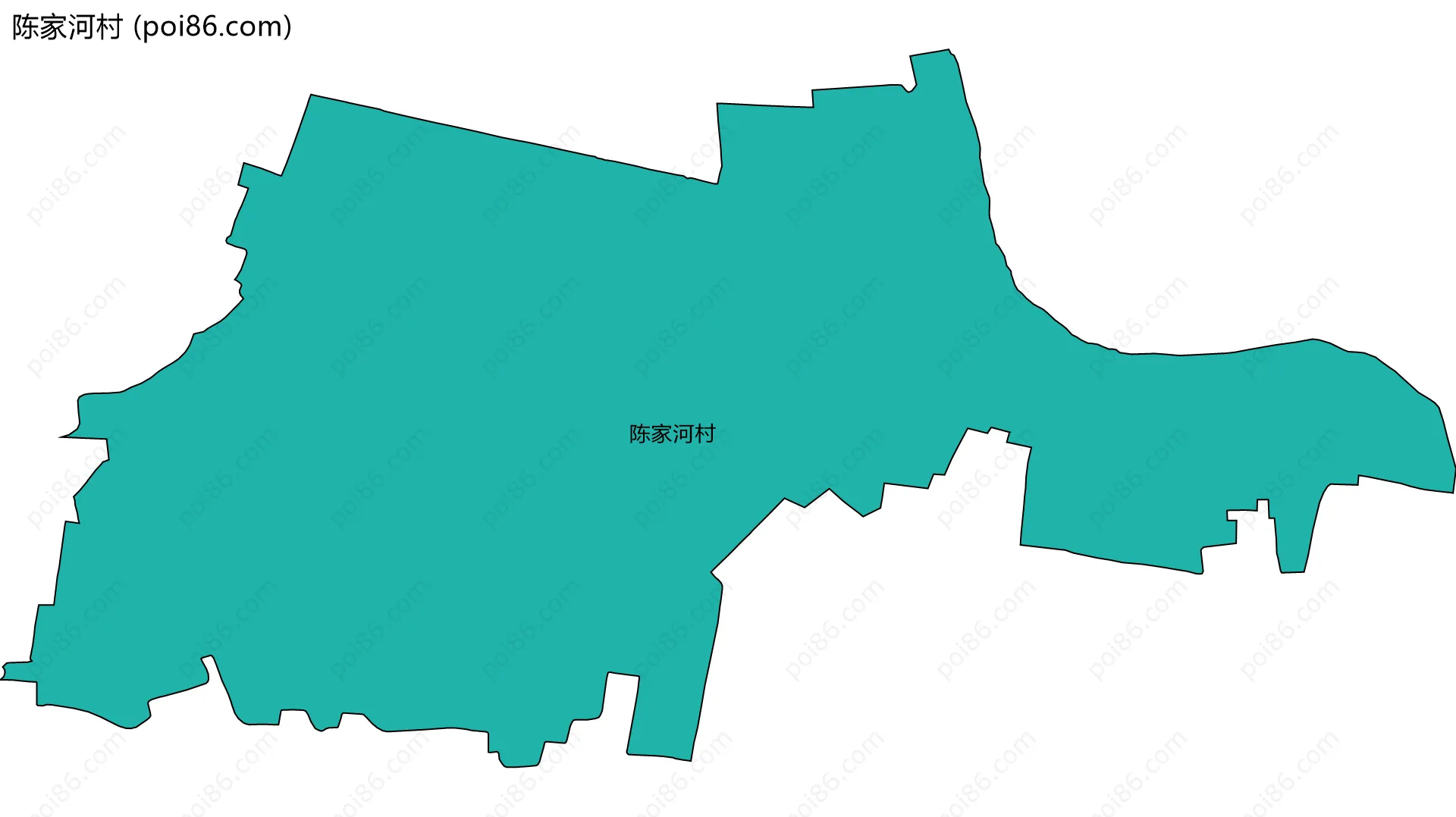 陈家河村边界地图