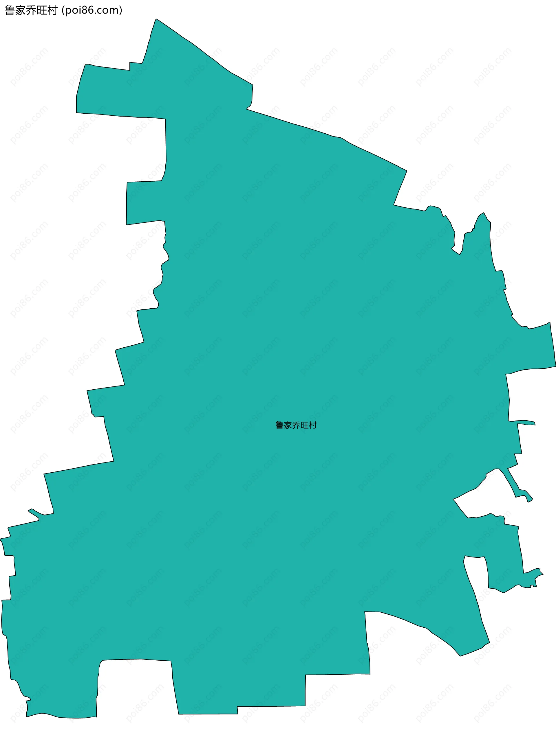 鲁家乔旺村边界地图