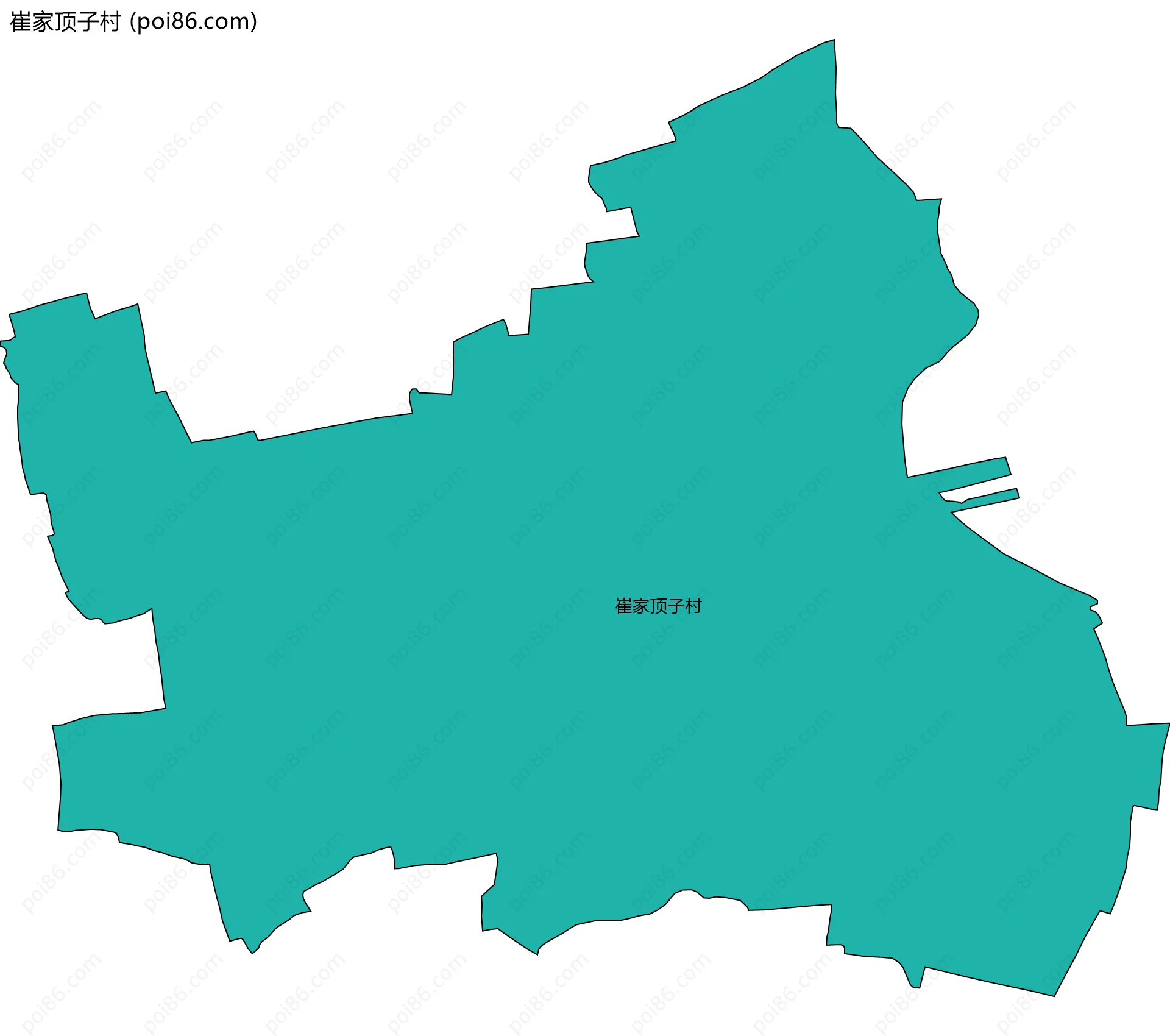 崔家顶子村边界地图