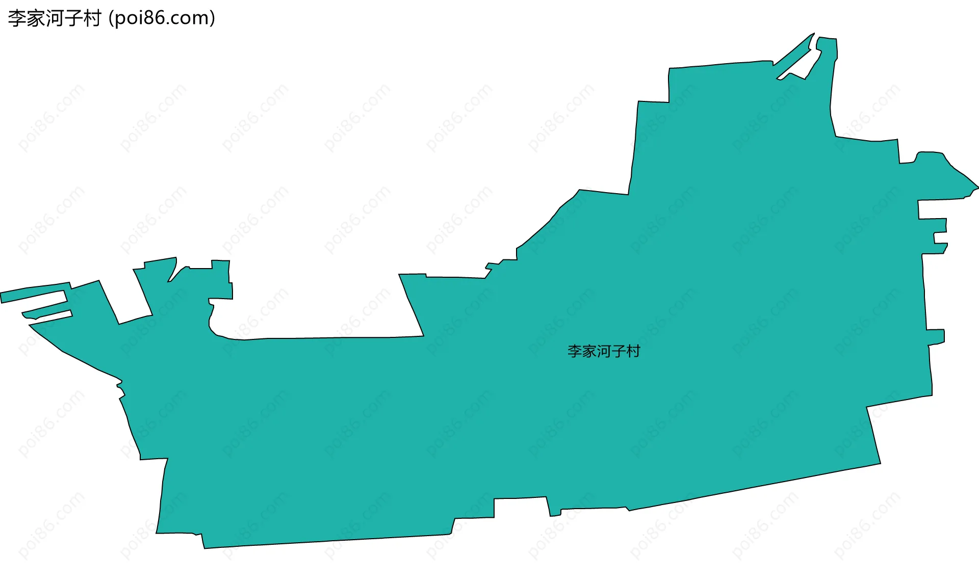 李家河子村边界地图