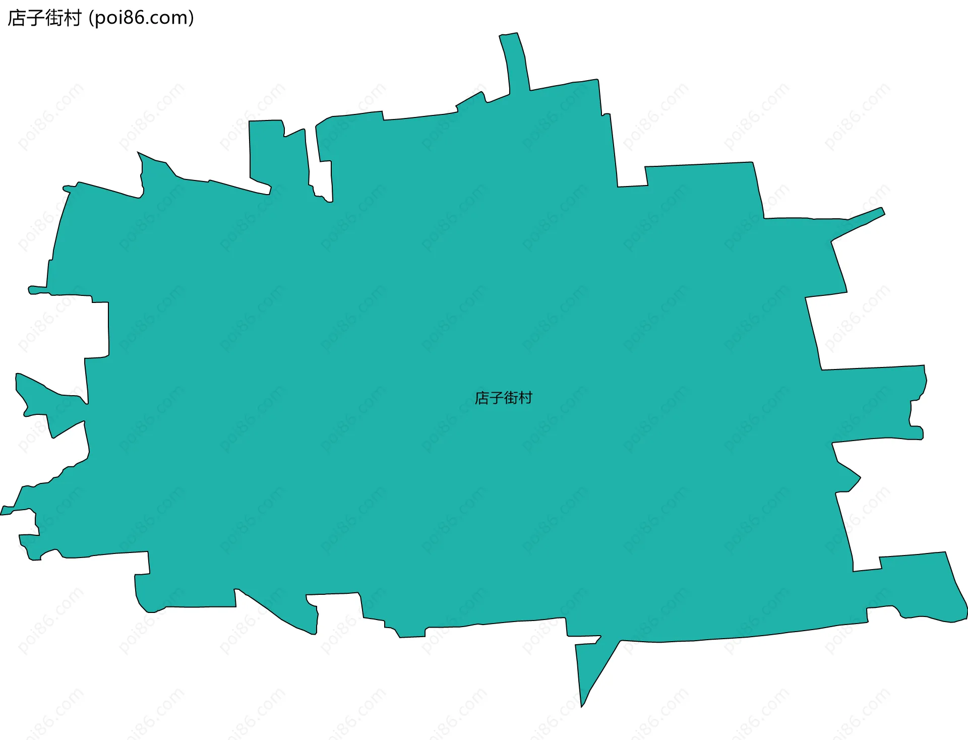 店子街村边界地图