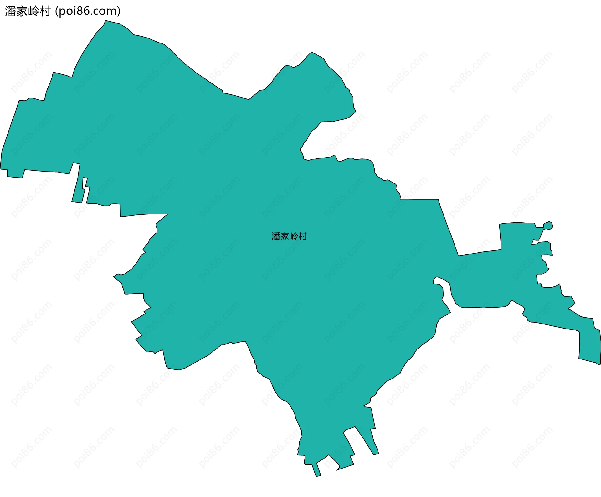 潘家岭村边界地图