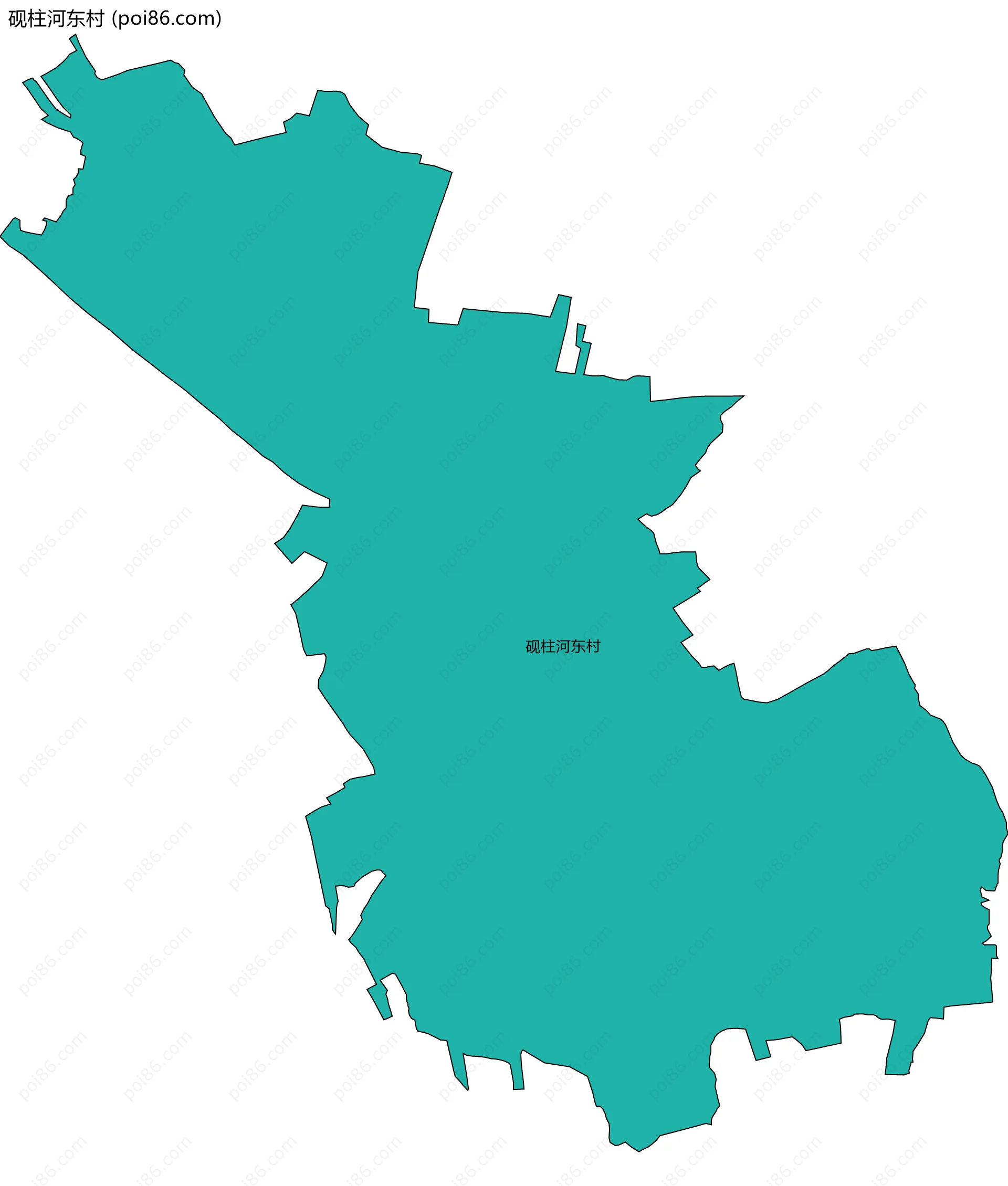 砚柱河东村边界地图