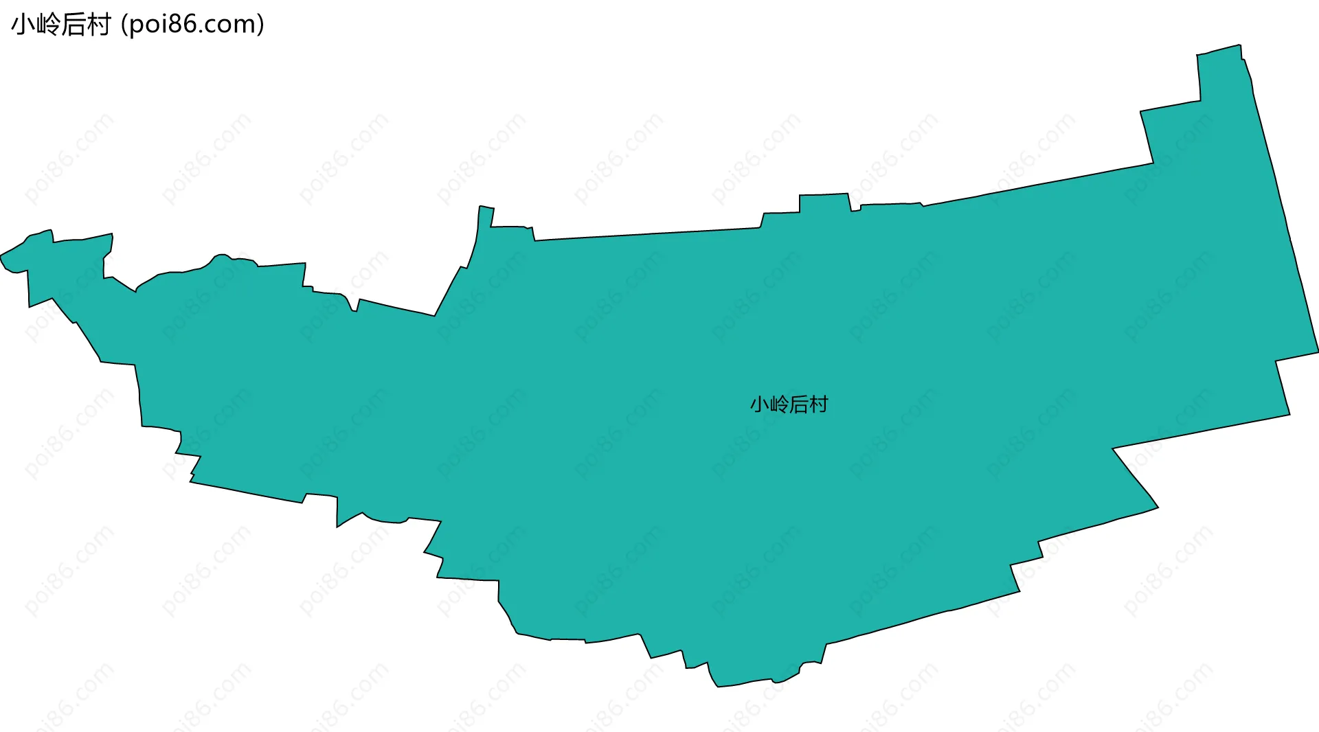 小岭后村边界地图