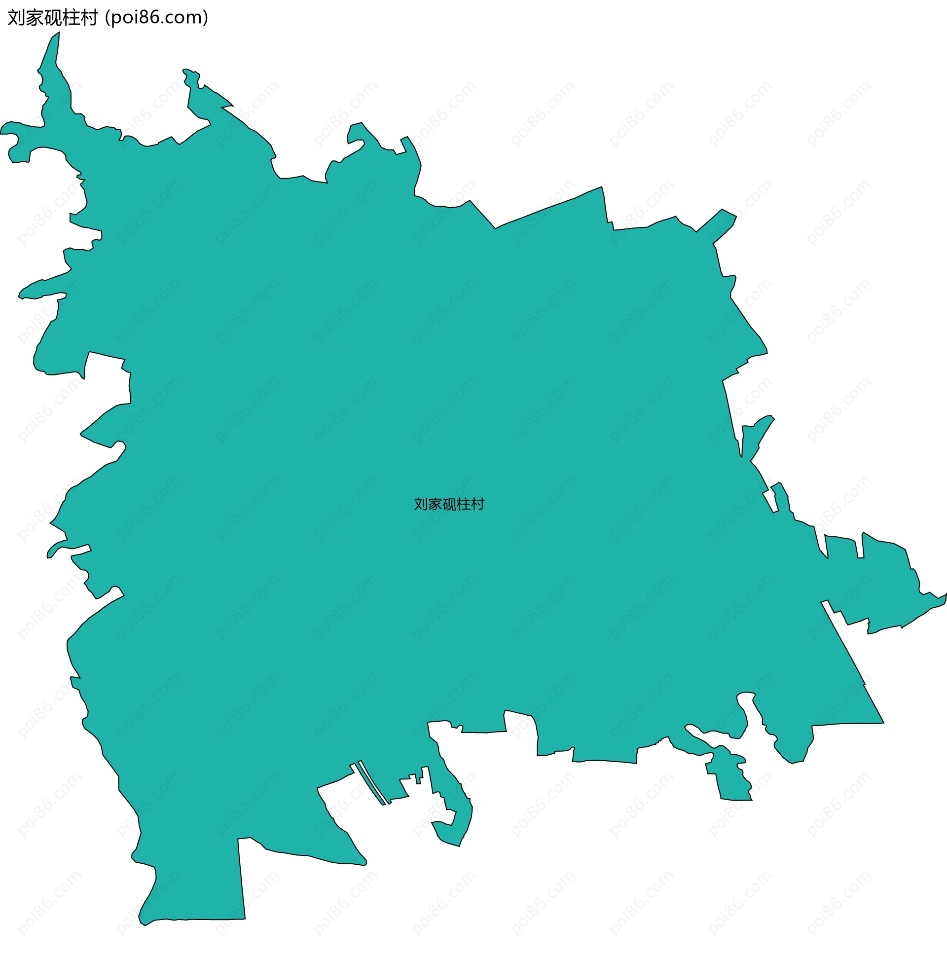 刘家砚柱村边界地图