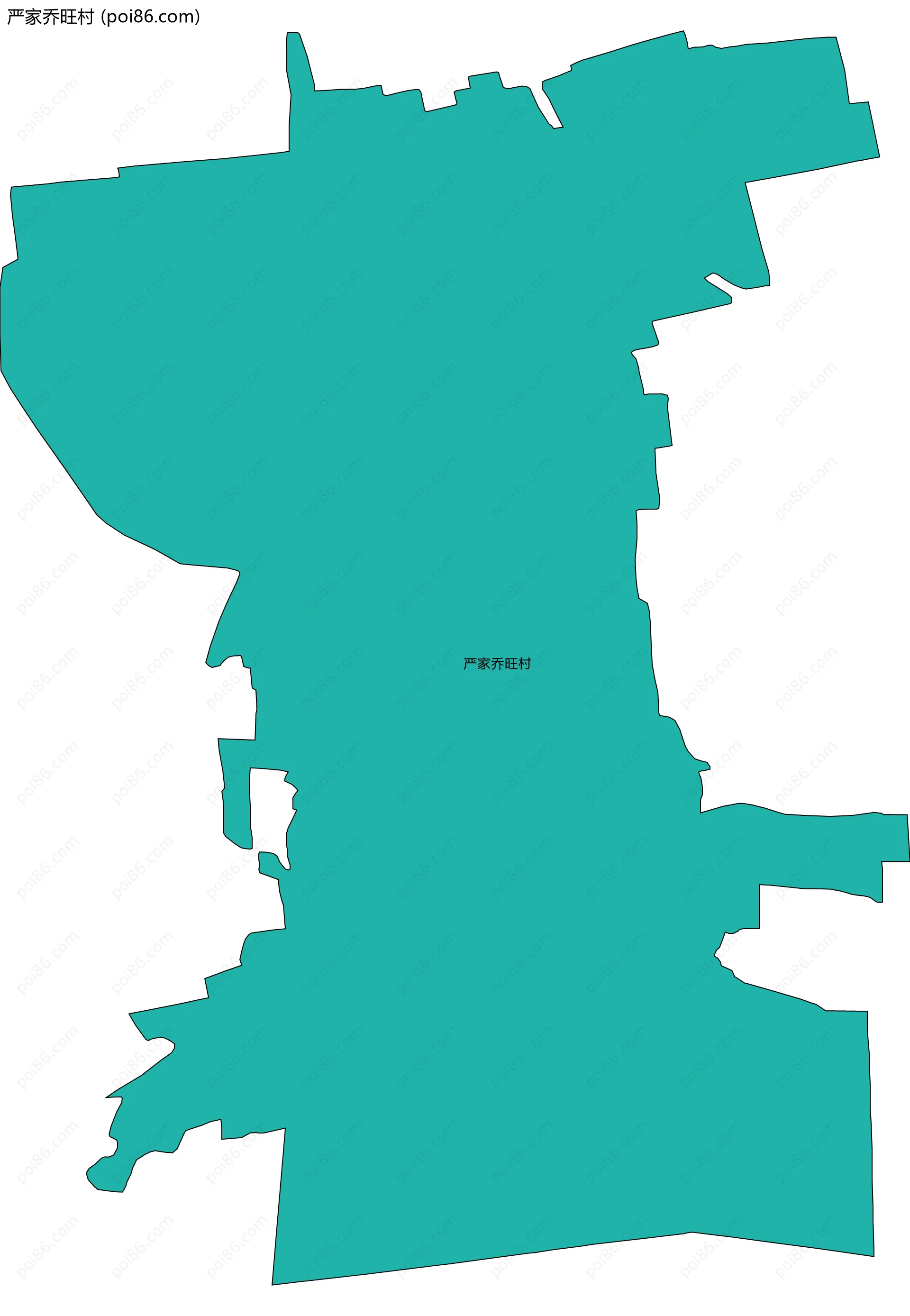 严家乔旺村边界地图
