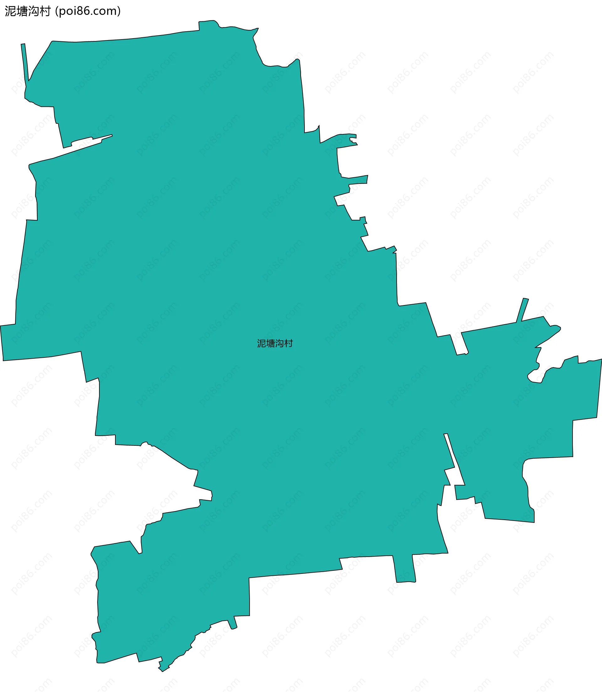 泥塘沟村边界地图