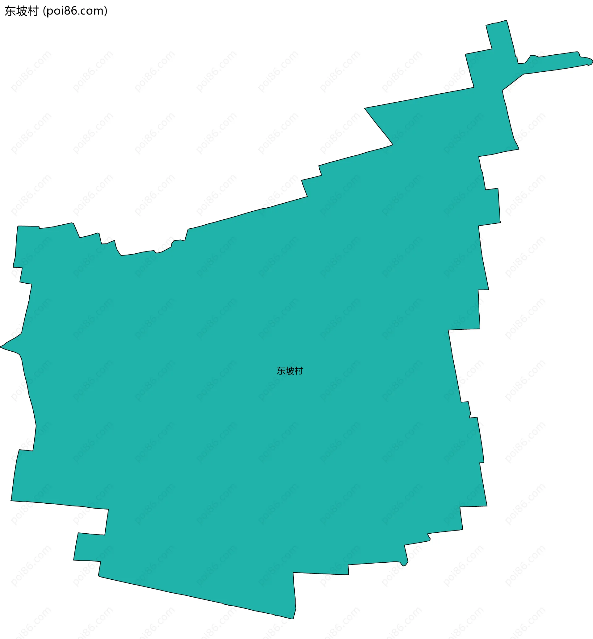 东坡村边界地图