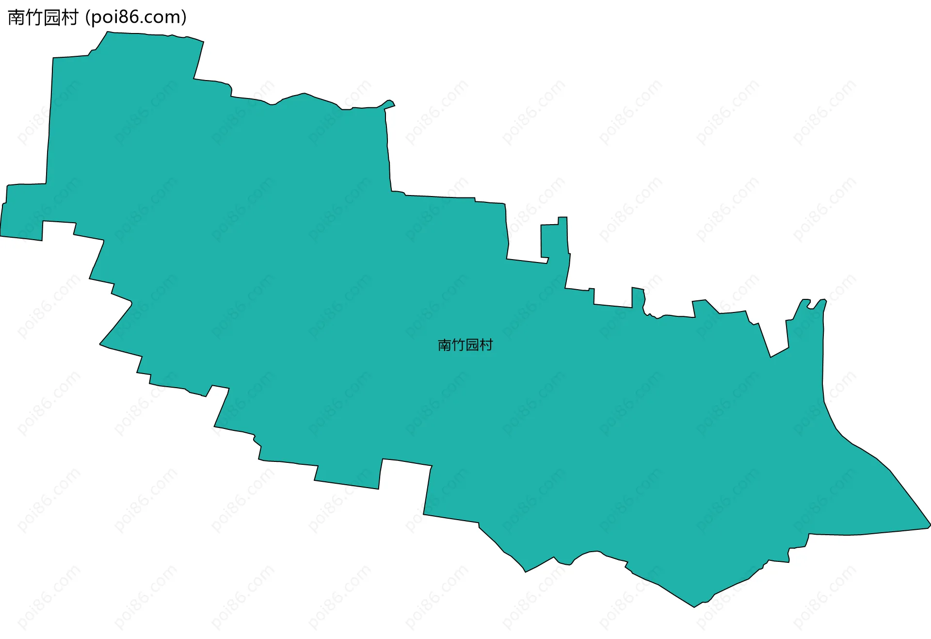 南竹园村边界地图