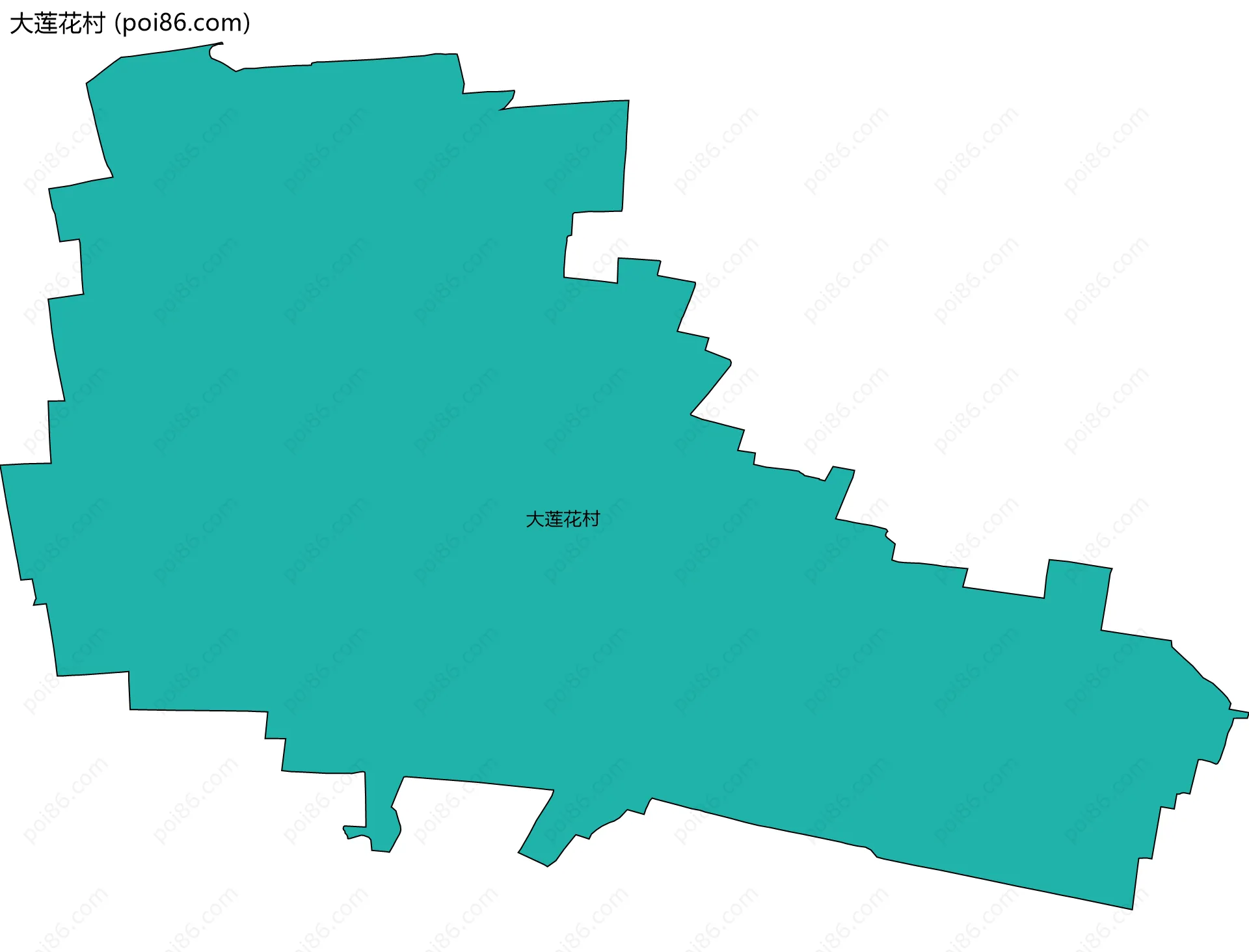 大莲花村边界地图