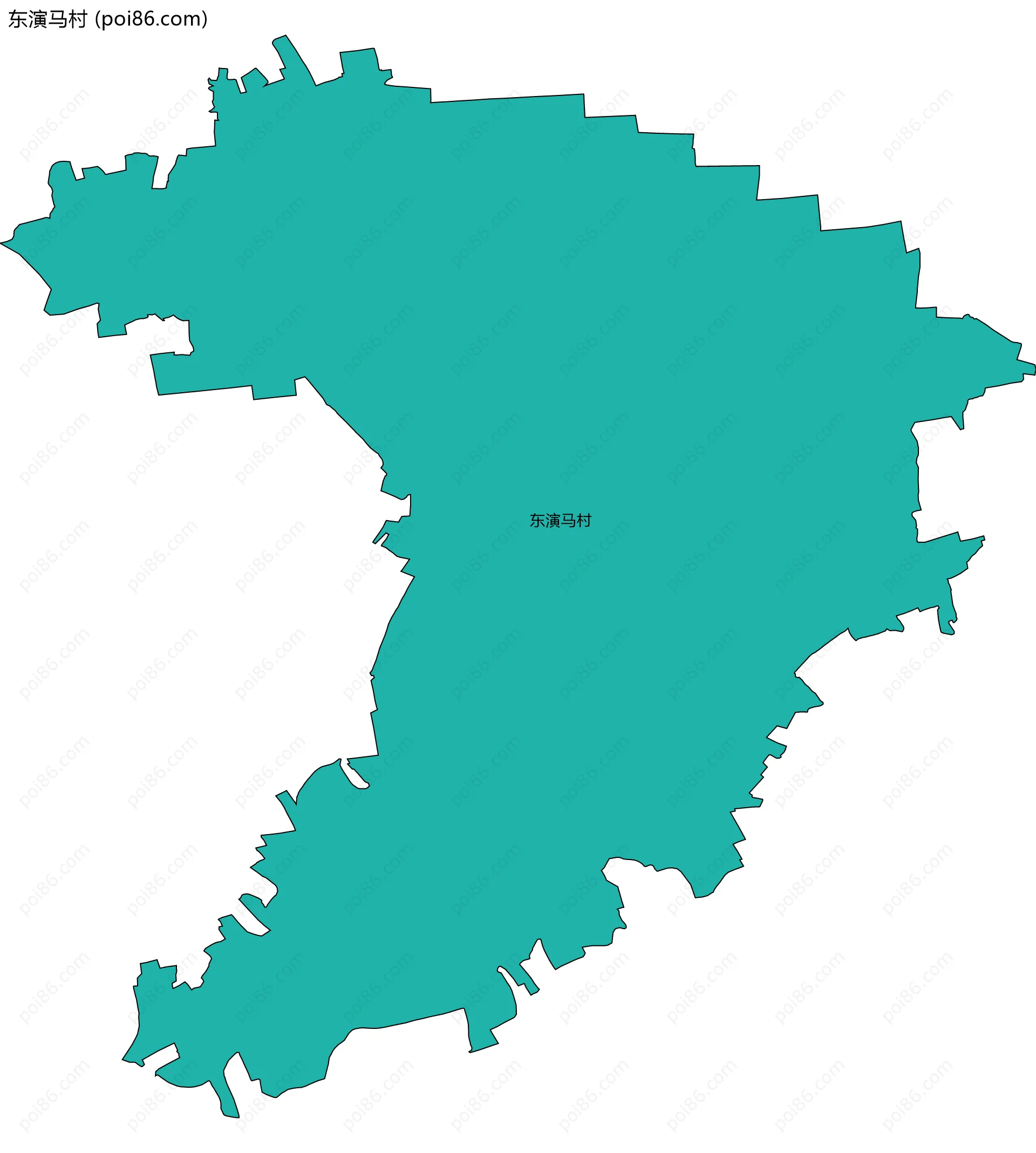 东演马村边界地图