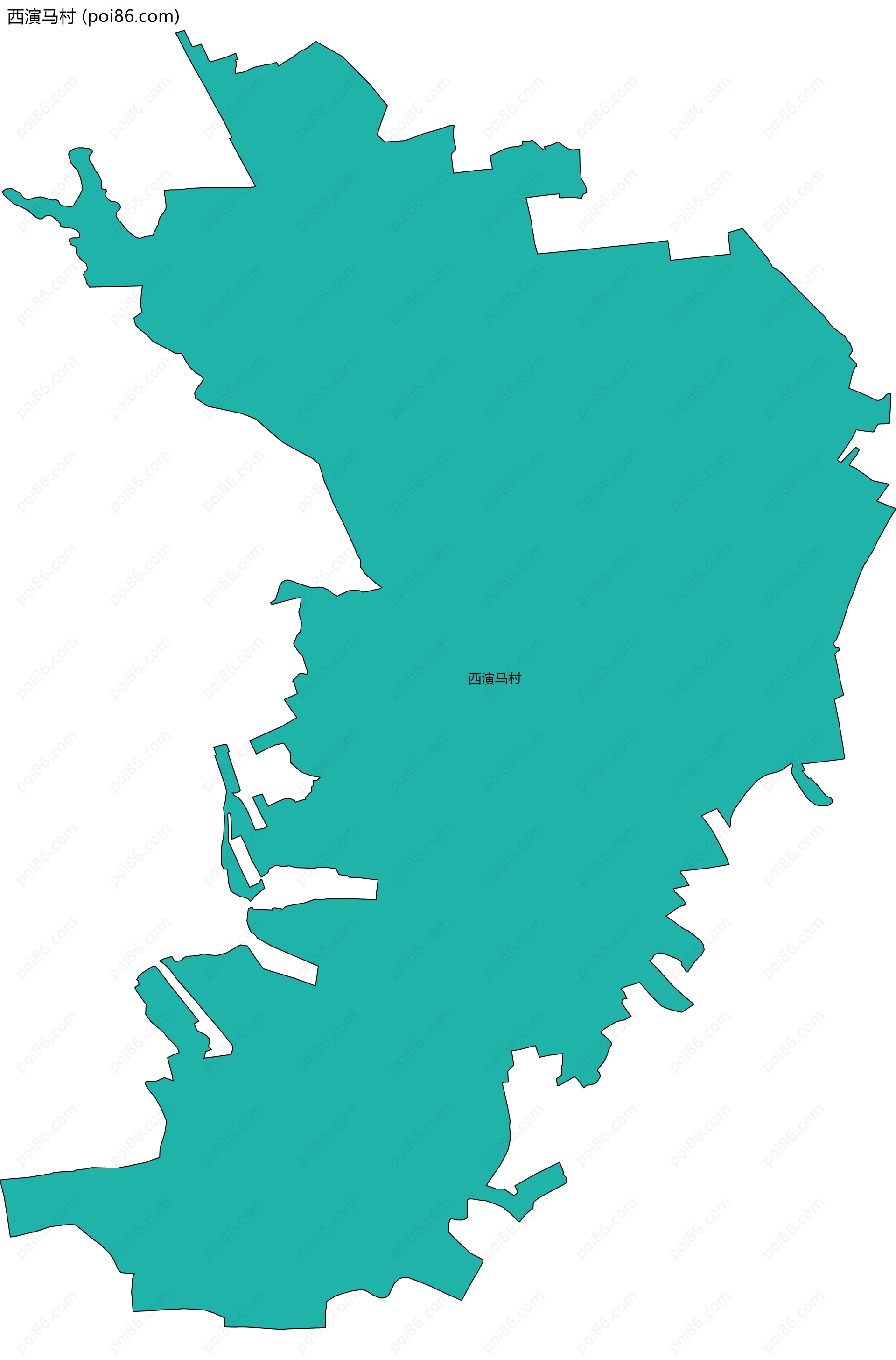西演马村边界地图
