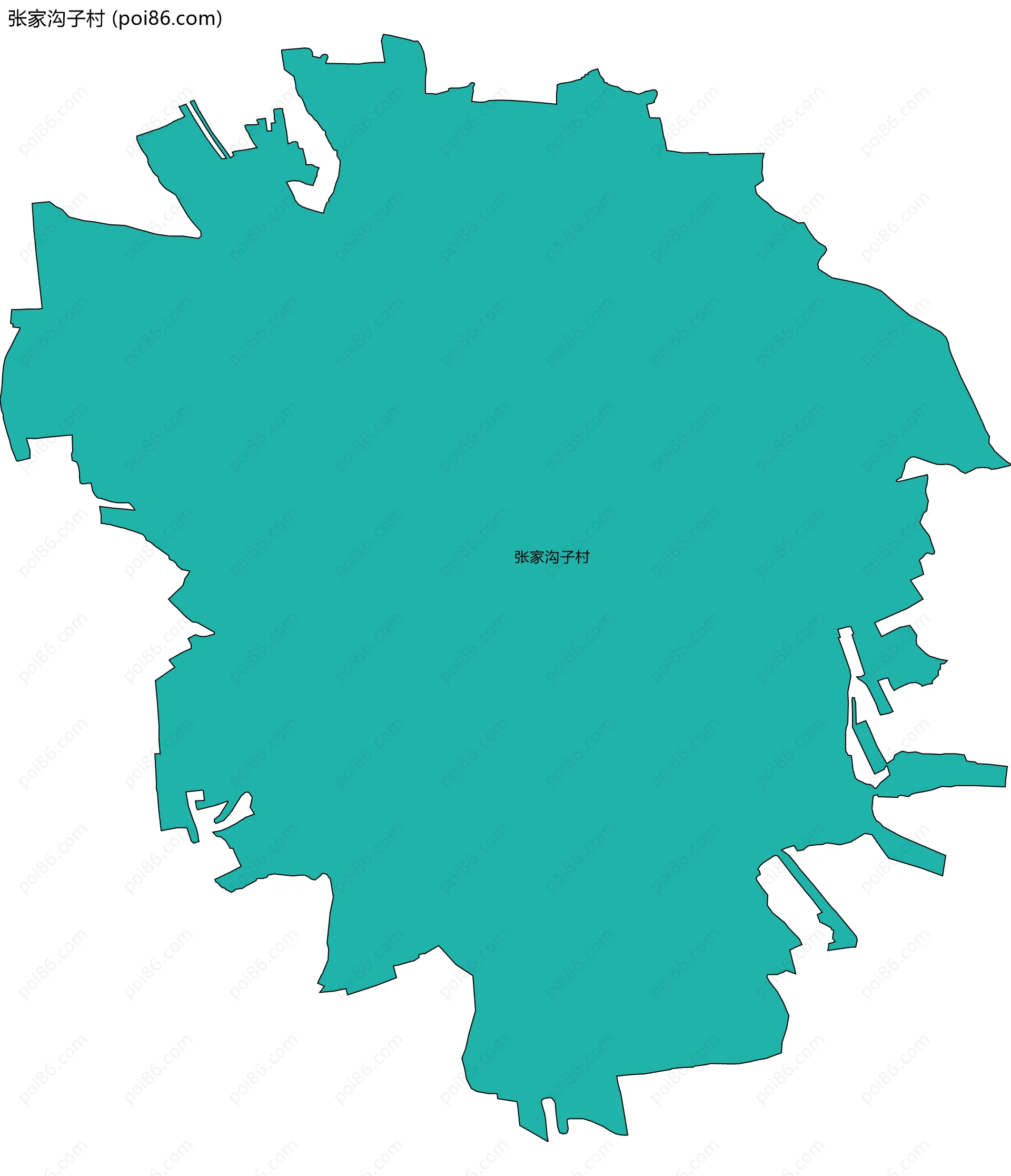 张家沟子村边界地图