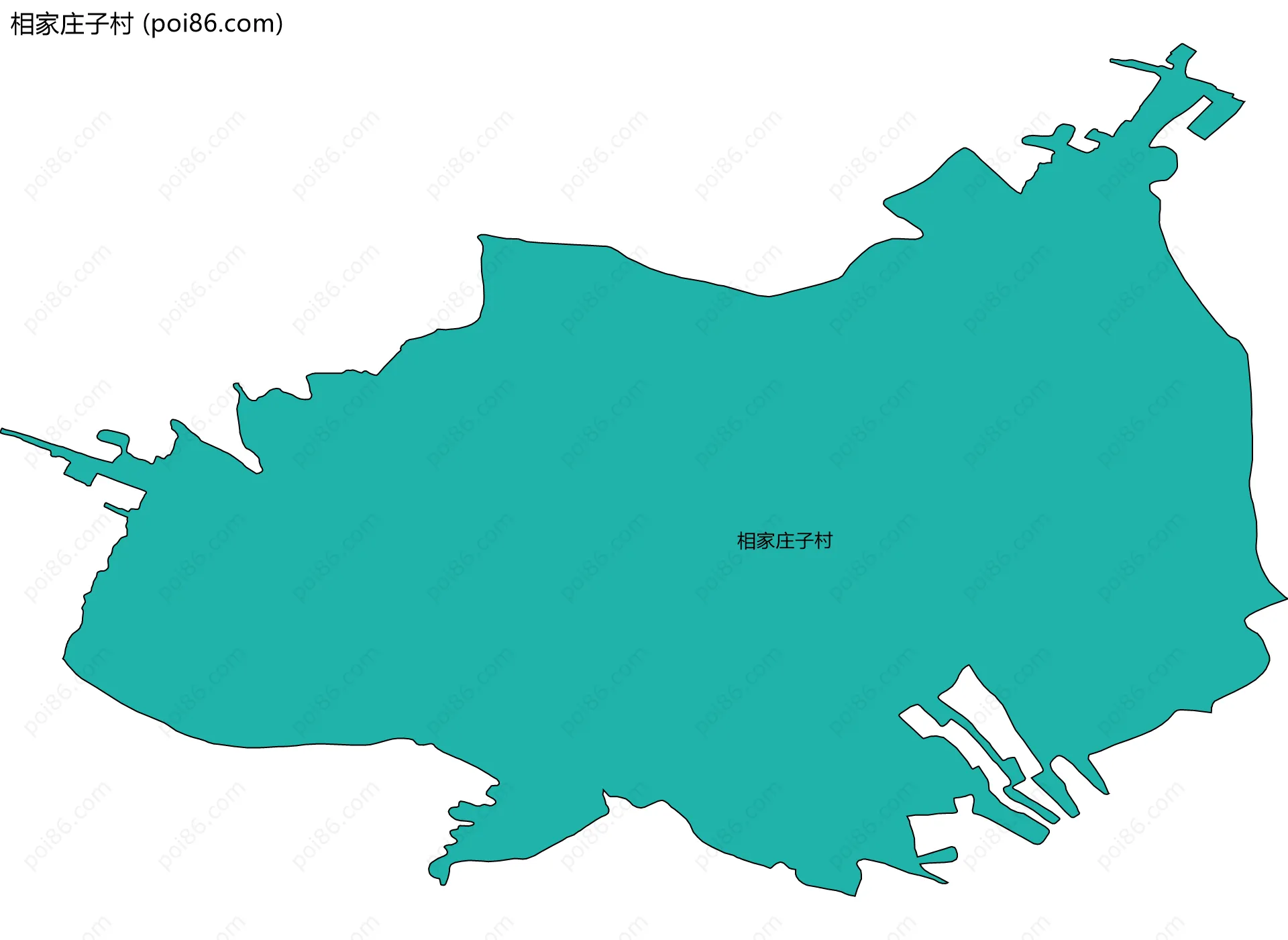 相家庄子村边界地图