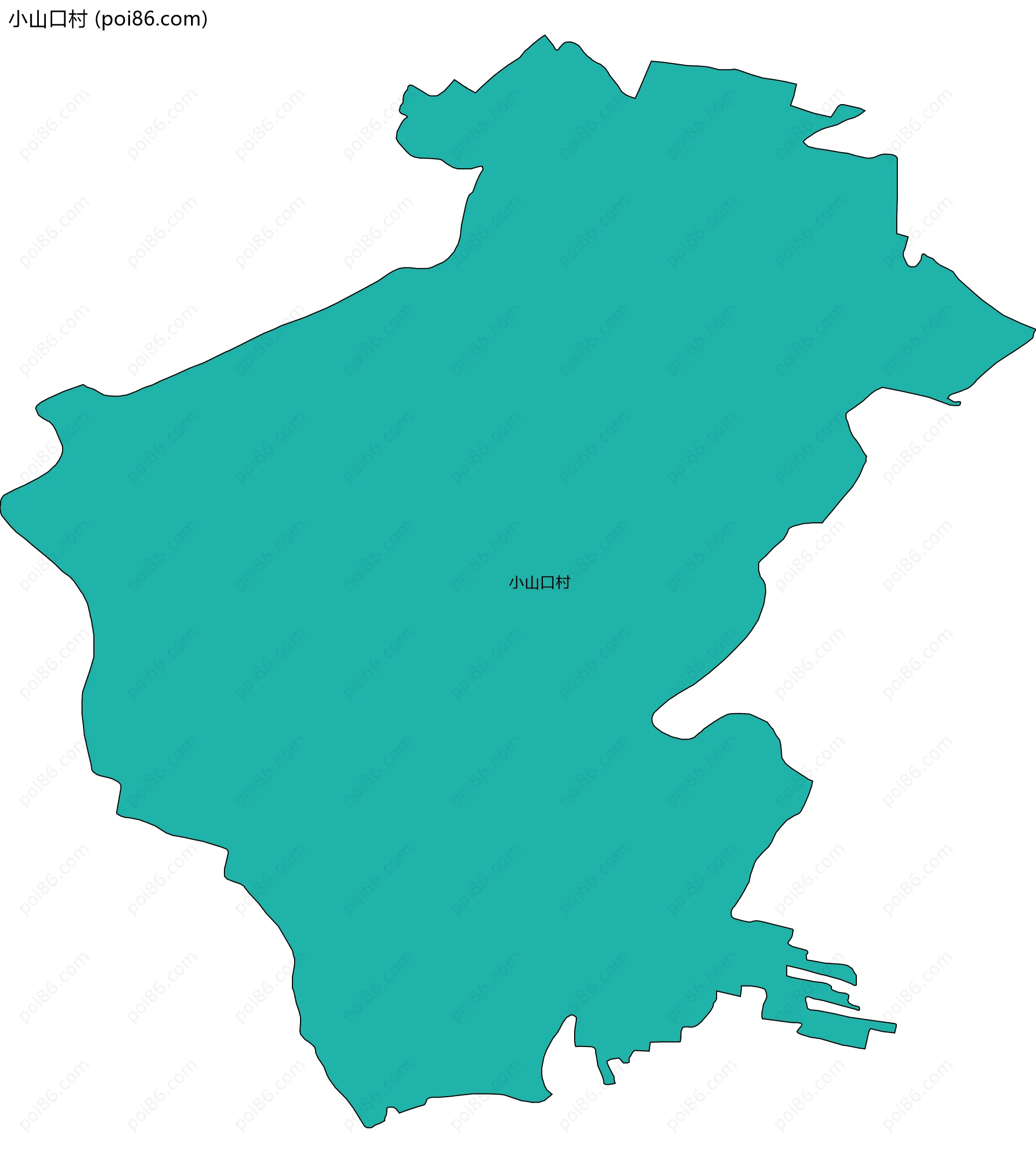小山口村边界地图