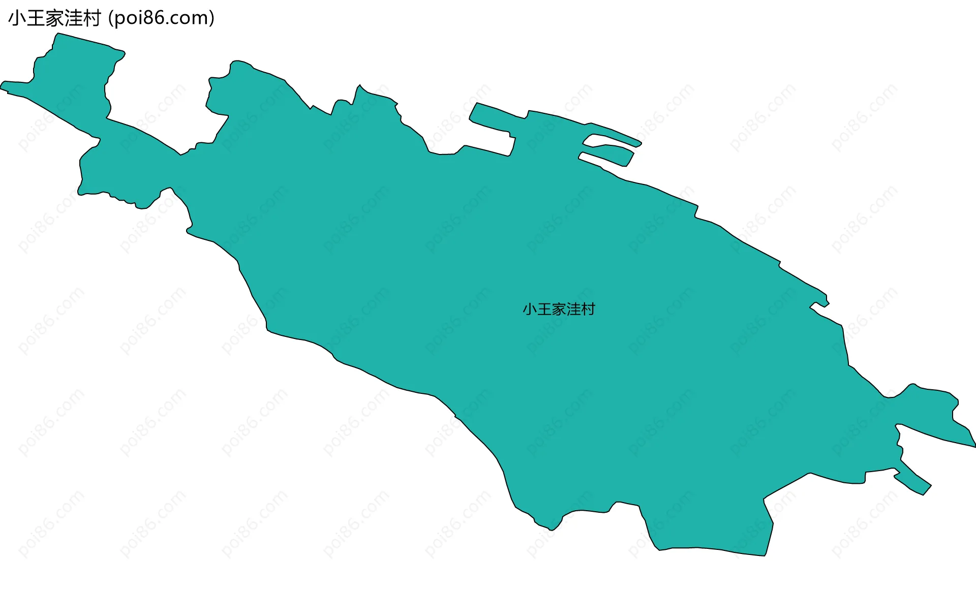 小王家洼村边界地图