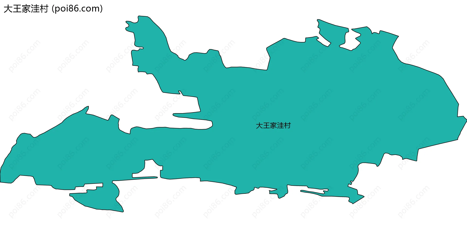 大王家洼村边界地图