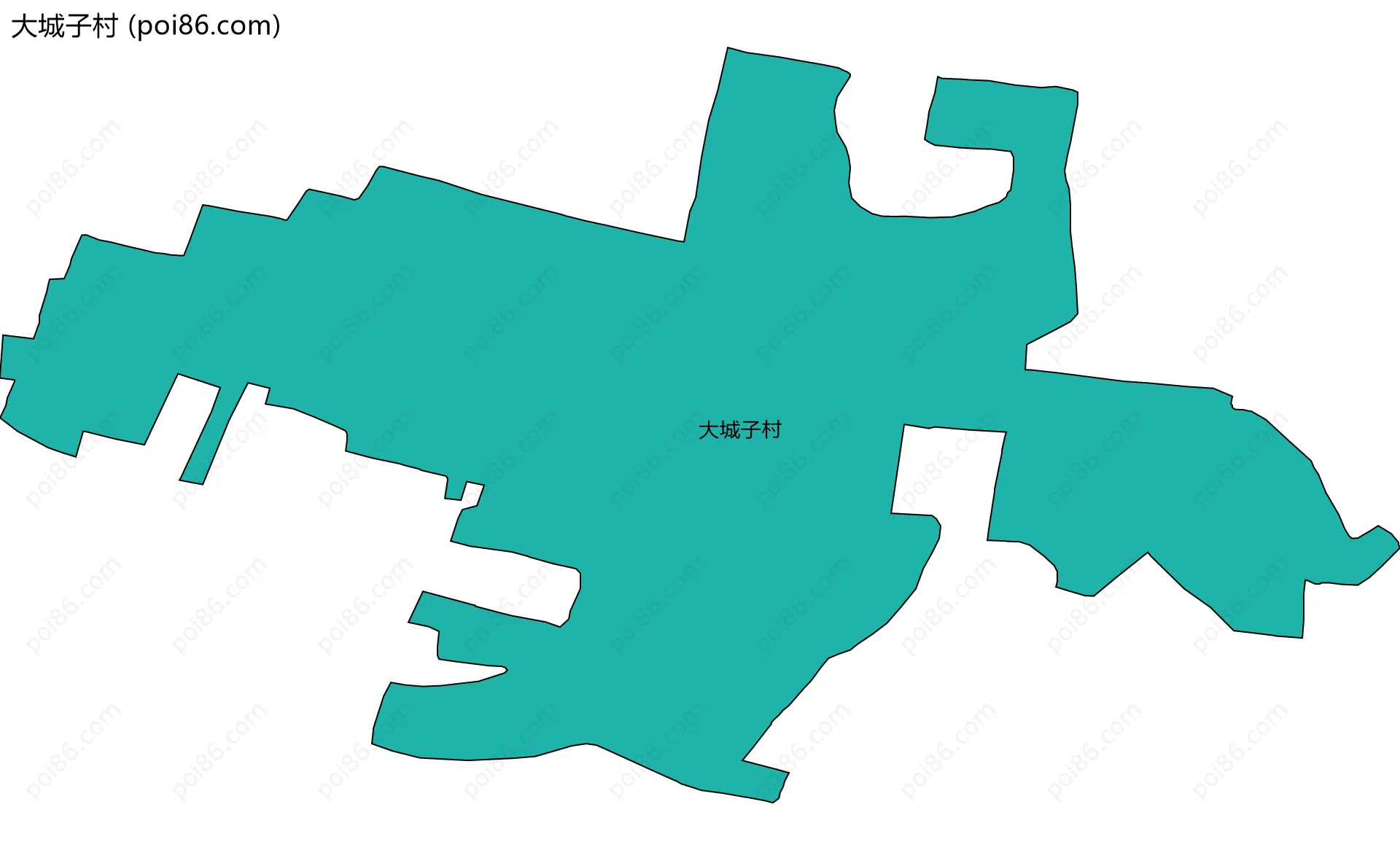大城子村边界地图
