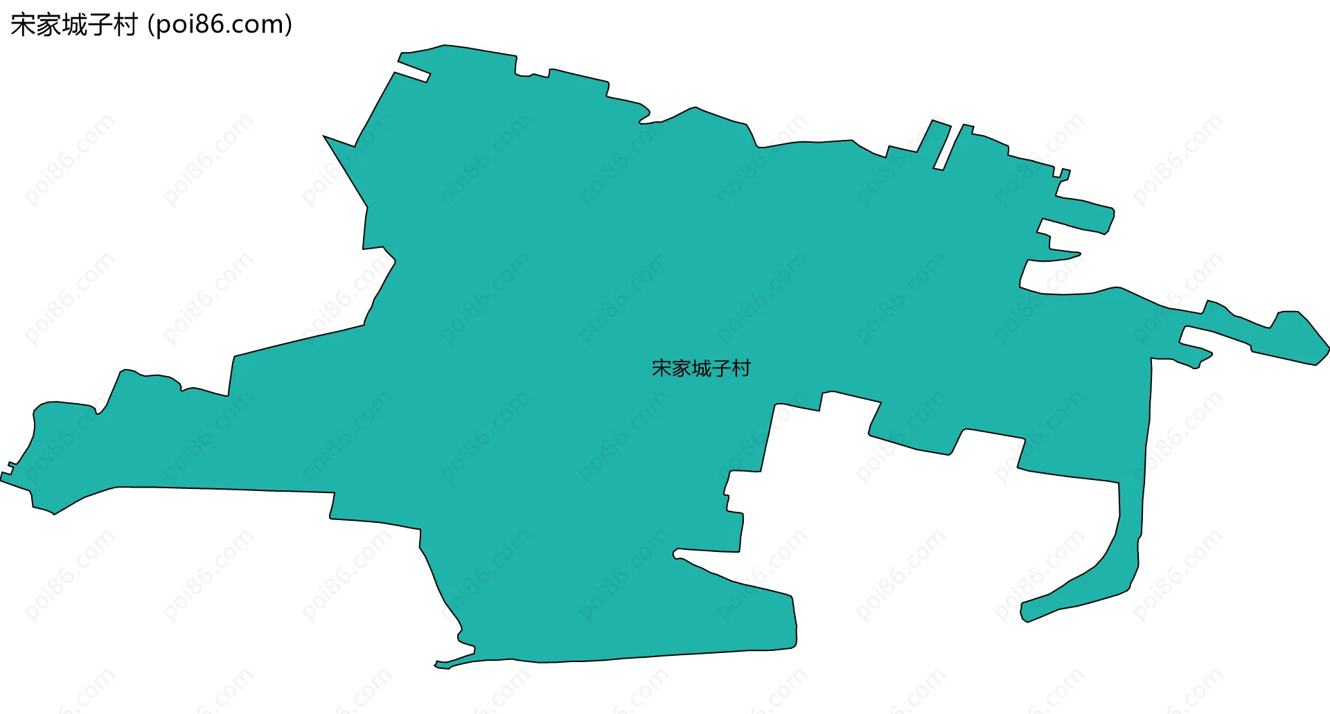 宋家城子村边界地图