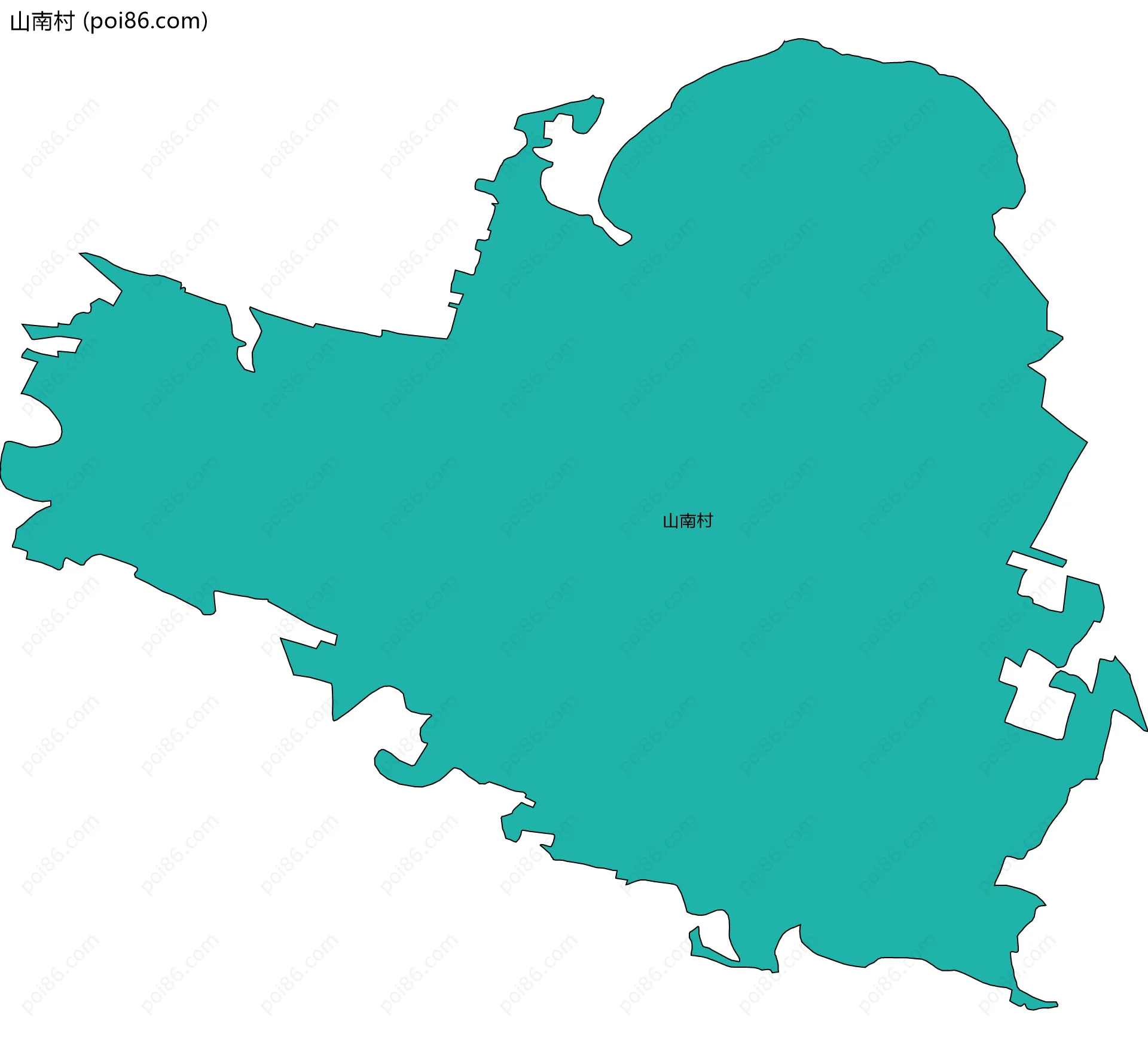 山南村边界地图