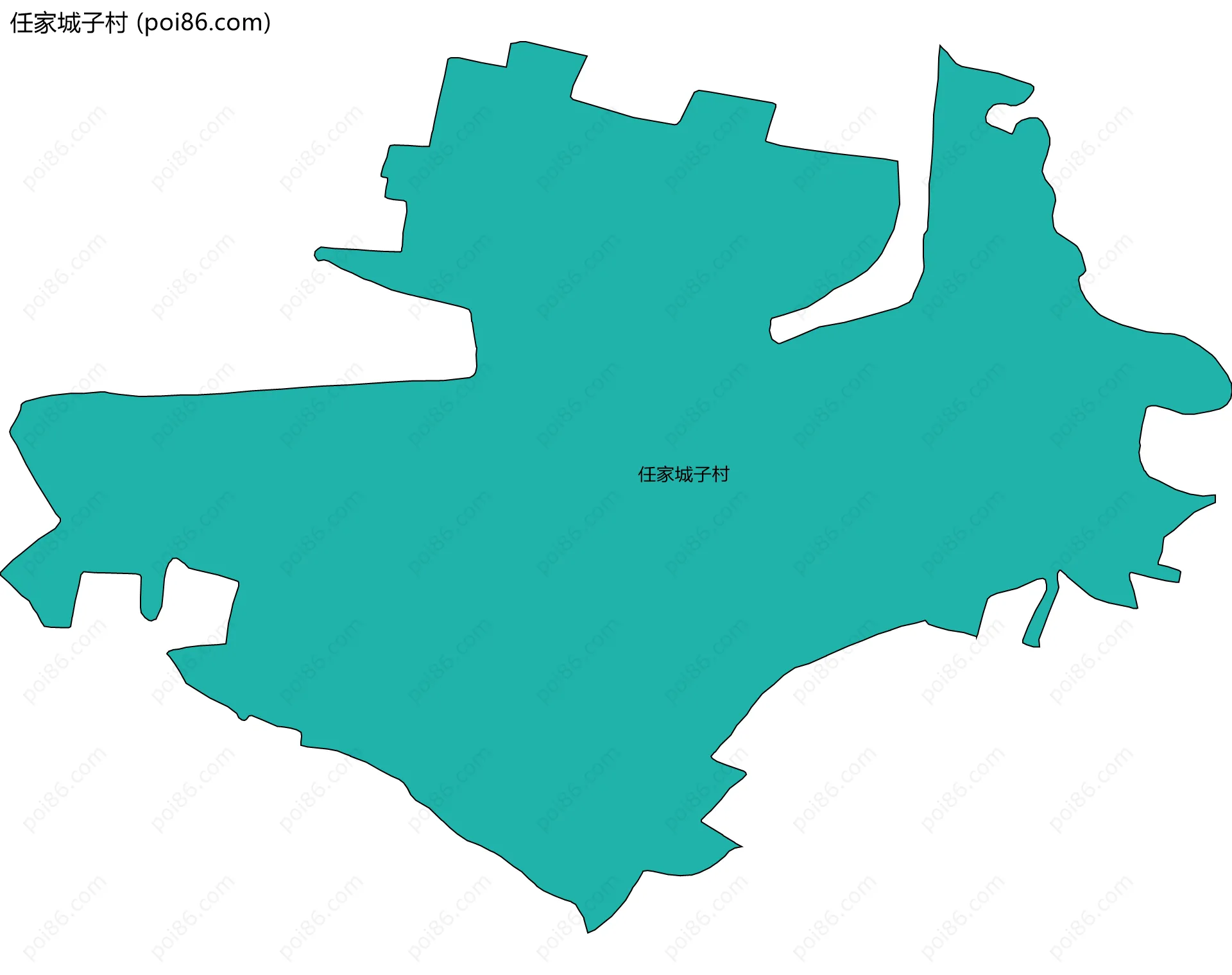 任家城子村边界地图