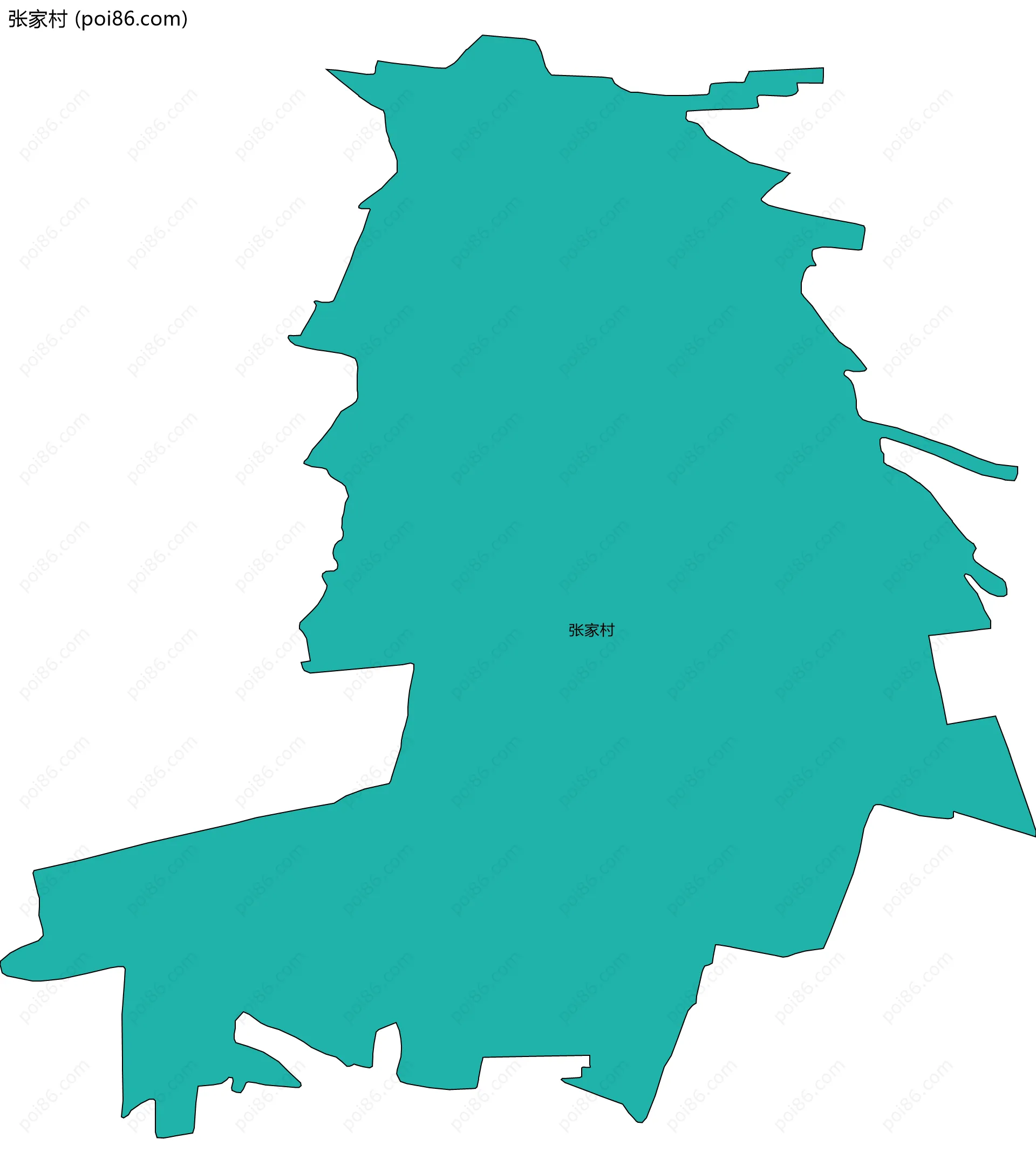 张家村边界地图