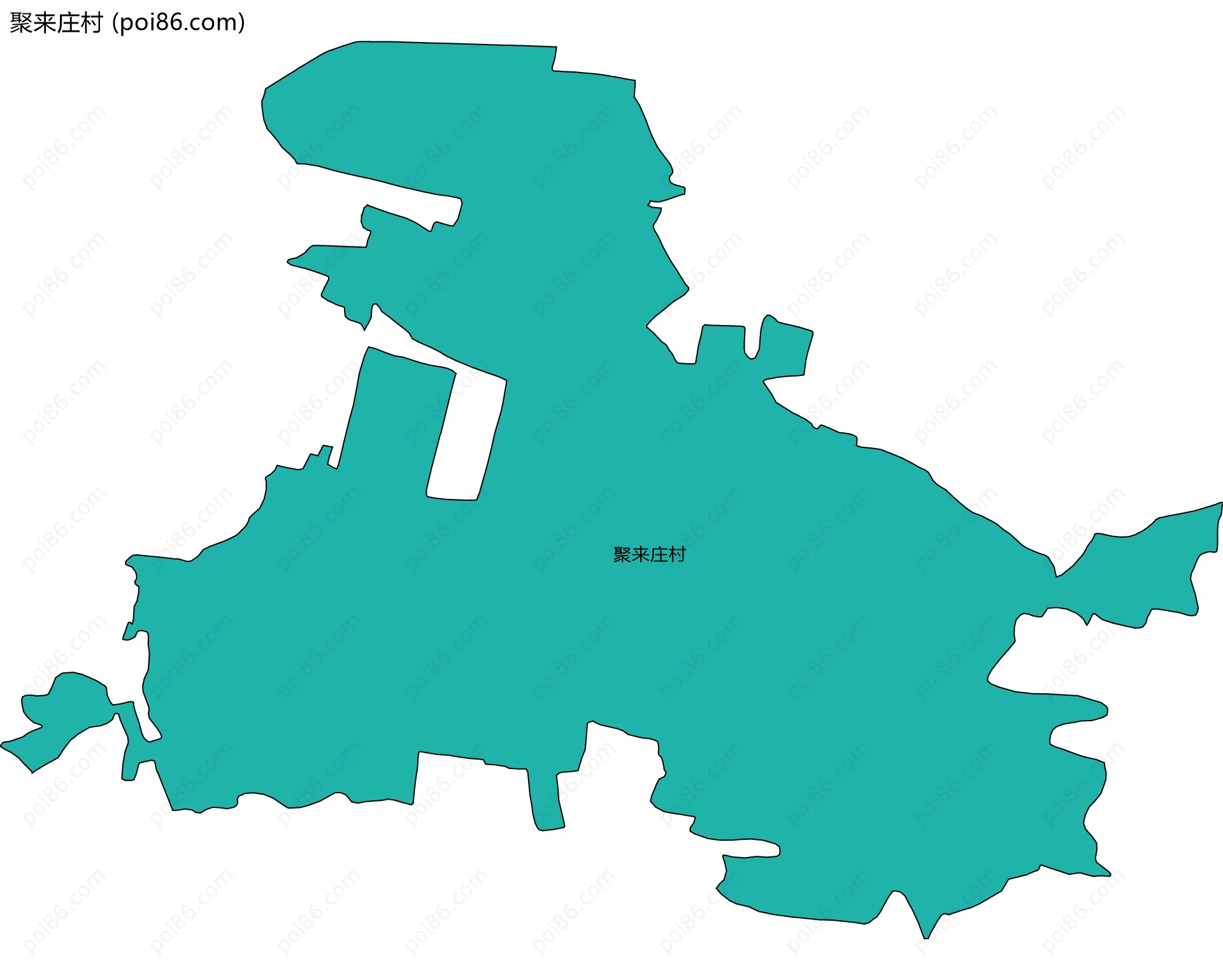 聚来庄村边界地图