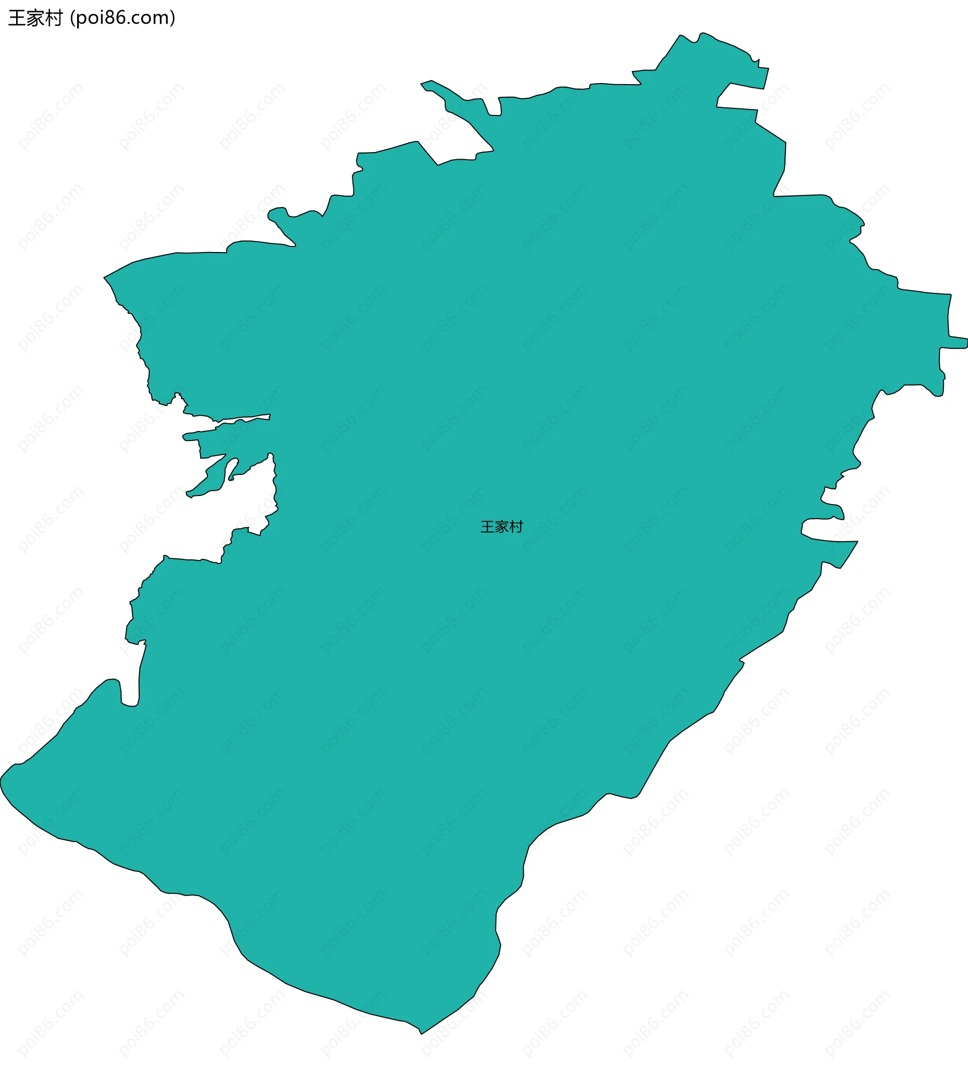 王家村边界地图