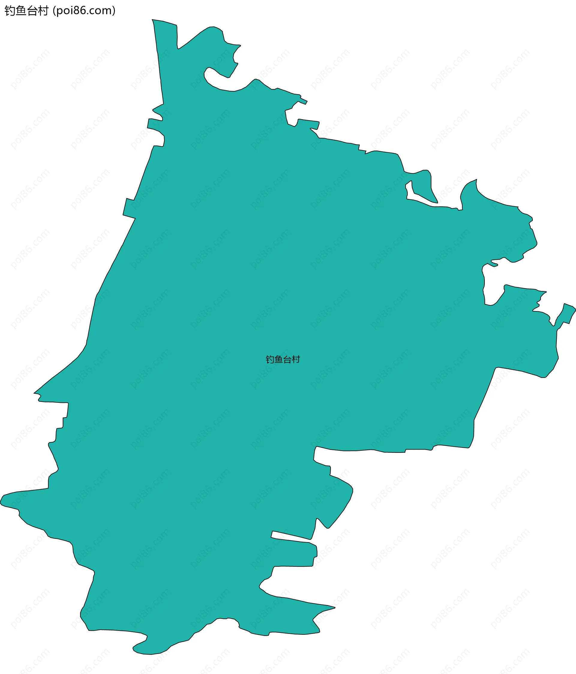 钓鱼台村边界地图