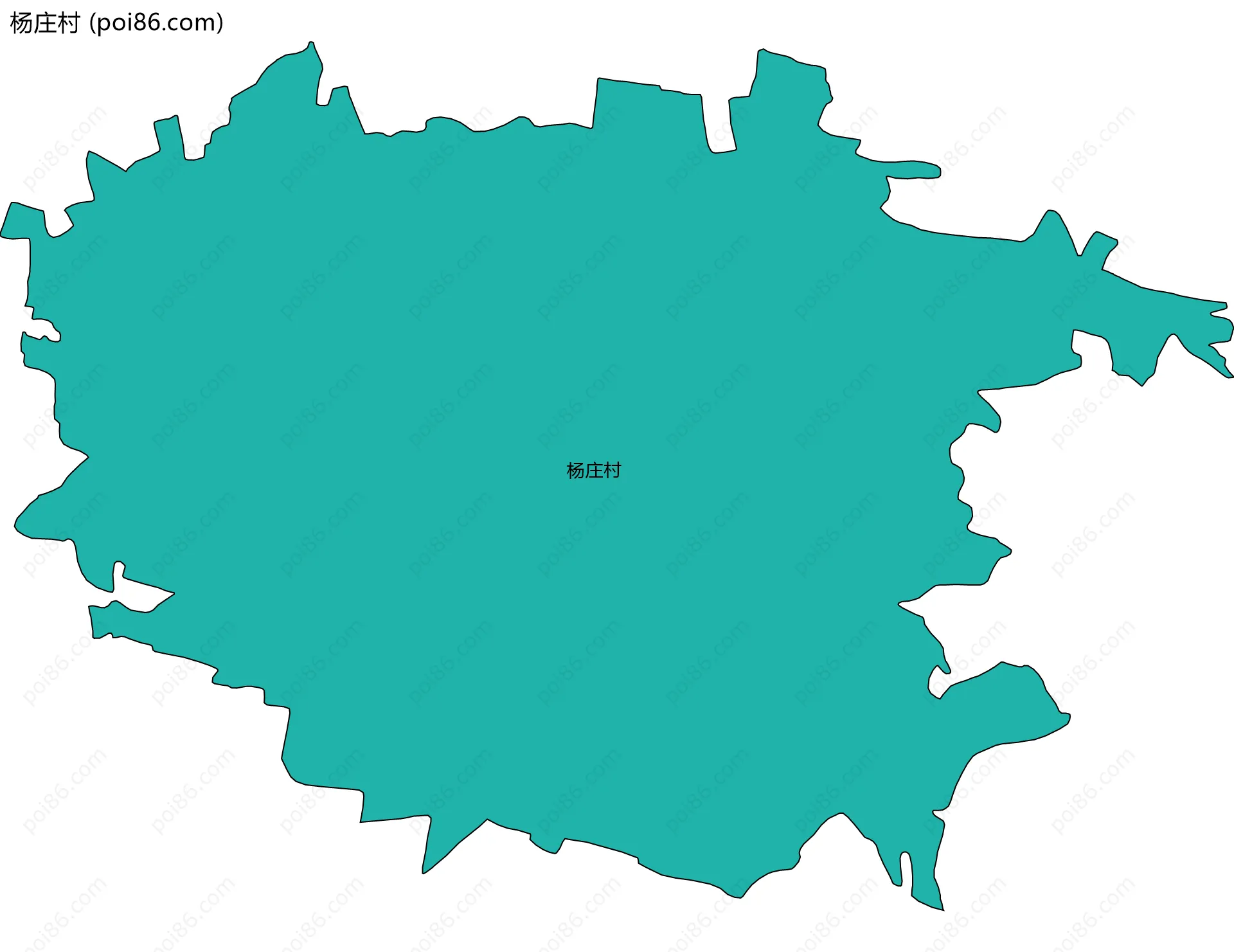 杨庄村边界地图