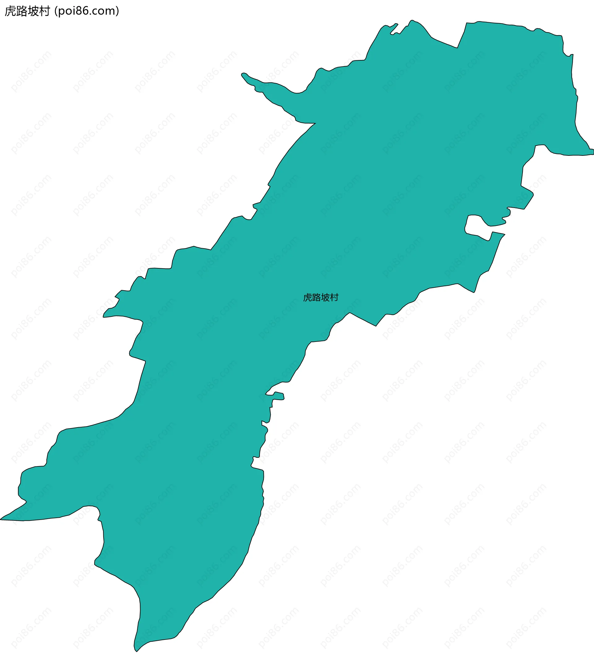 虎路坡村边界地图