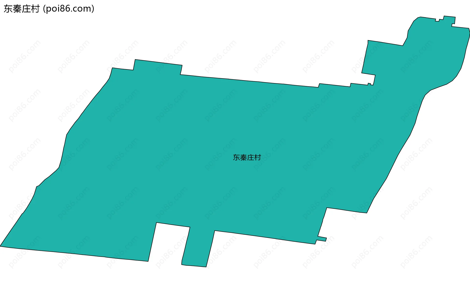 东秦庄村边界地图