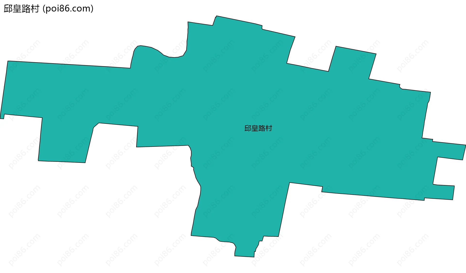邱皇路村边界地图