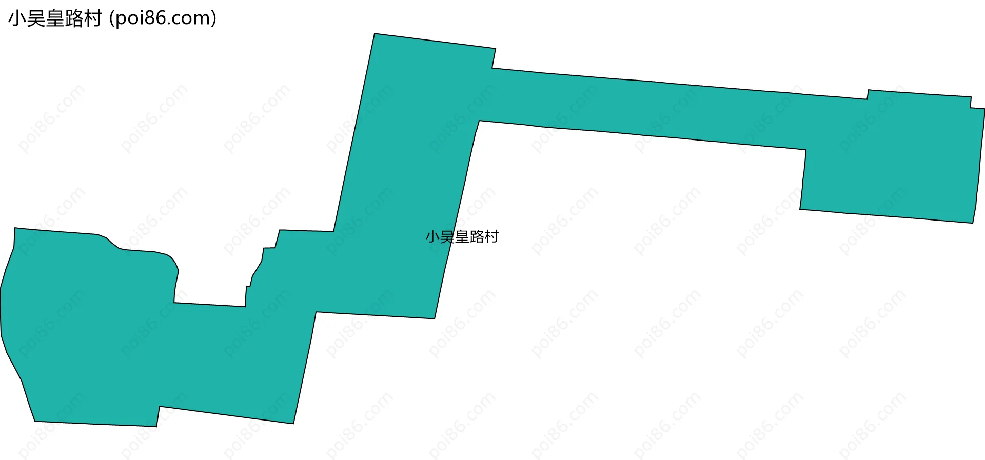 小吴皇路村边界地图